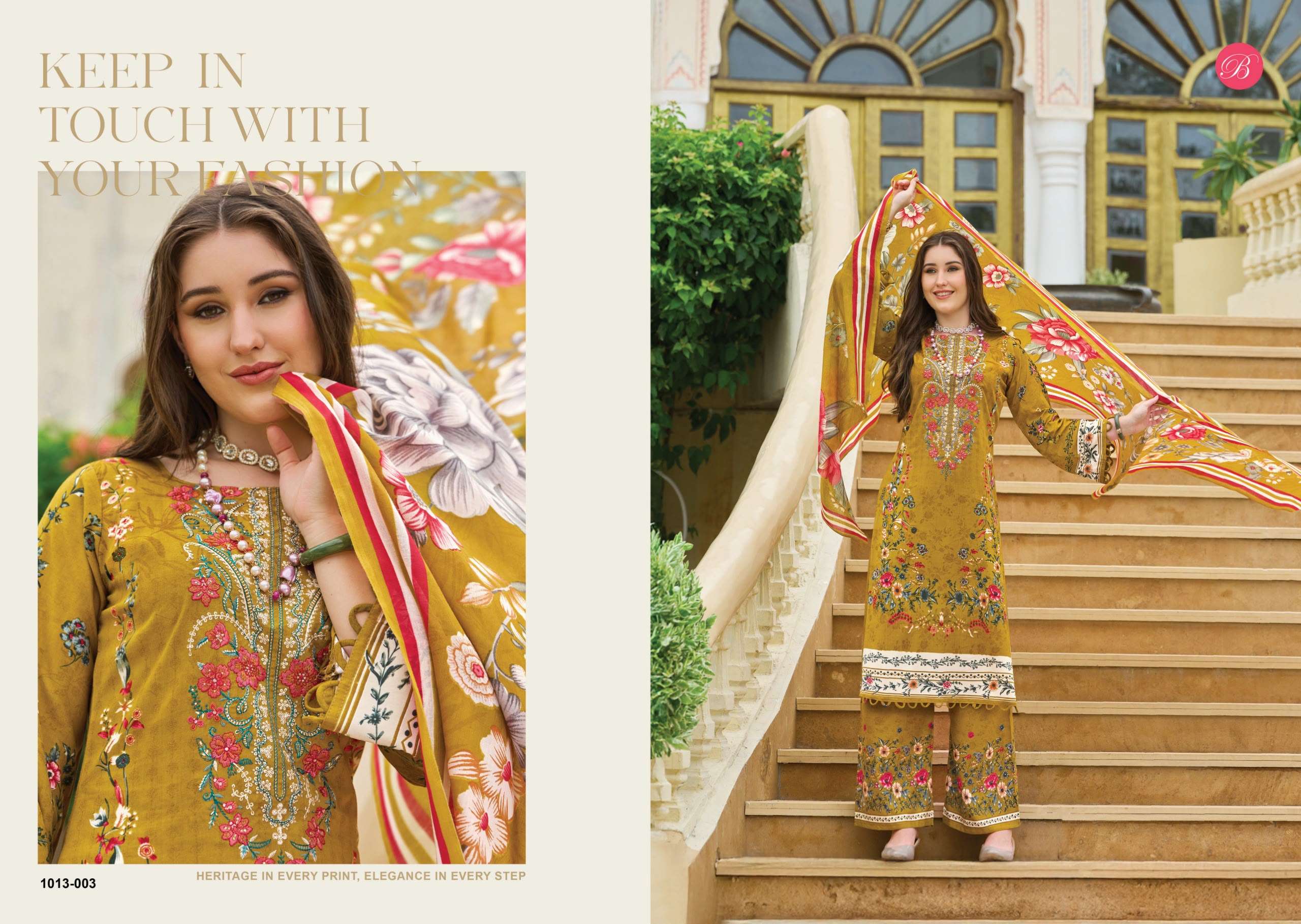 BELLIZA DESIGNER STUDIO DILSHAD VOL 7 VISCOSE DIGITAL PRINT WITH WORK SUIT