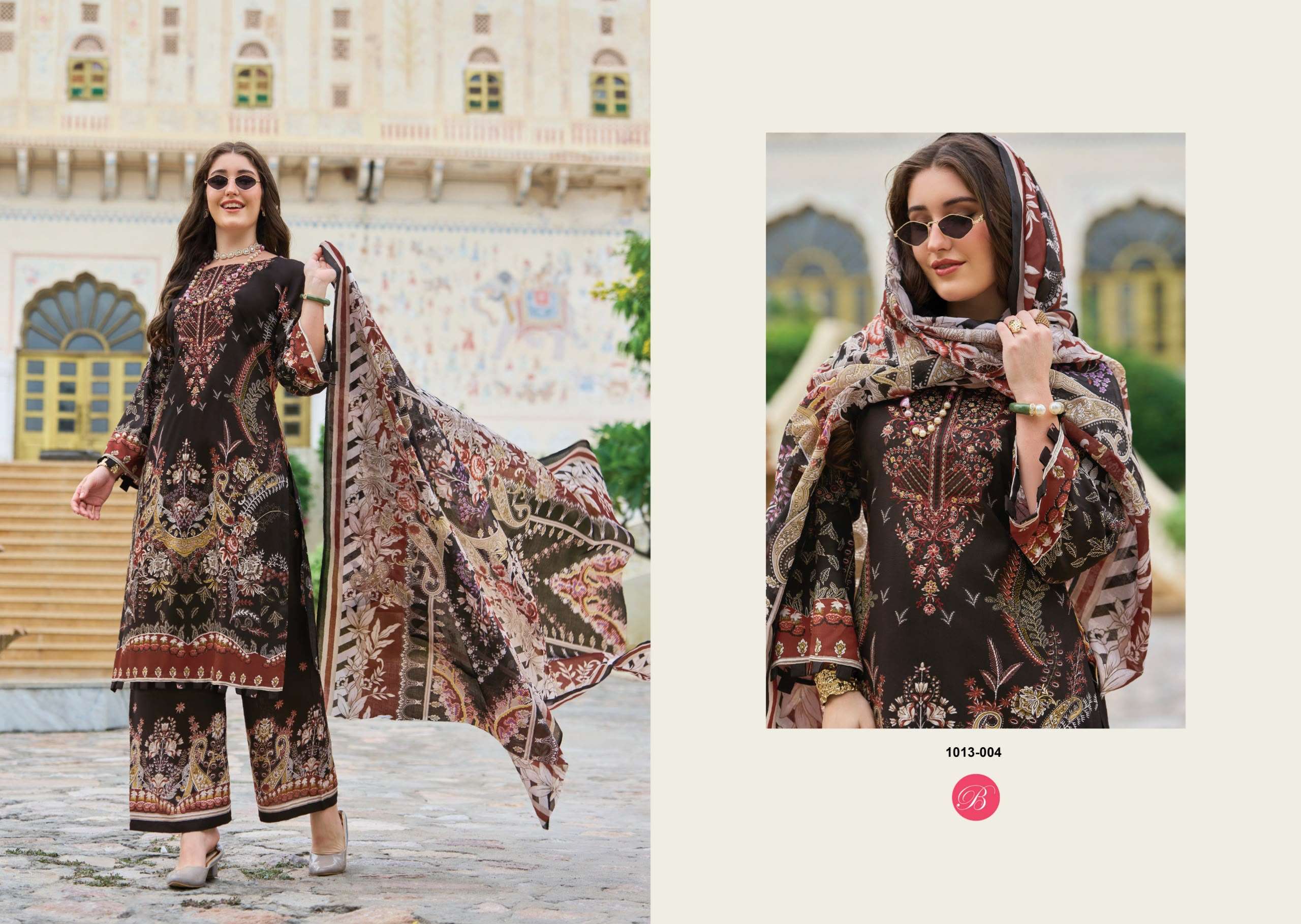BELLIZA DESIGNER STUDIO DILSHAD VOL 7 VISCOSE DIGITAL PRINT WITH WORK SUIT