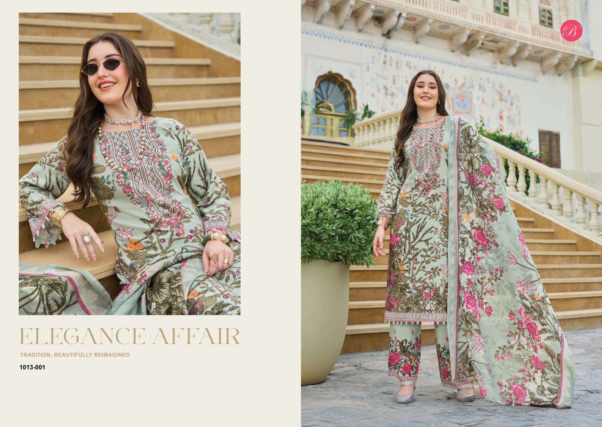 BELLIZA DESIGNER STUDIO DILSHAD VOL 7 VISCOSE DIGITAL PRINT WITH WORK SUIT