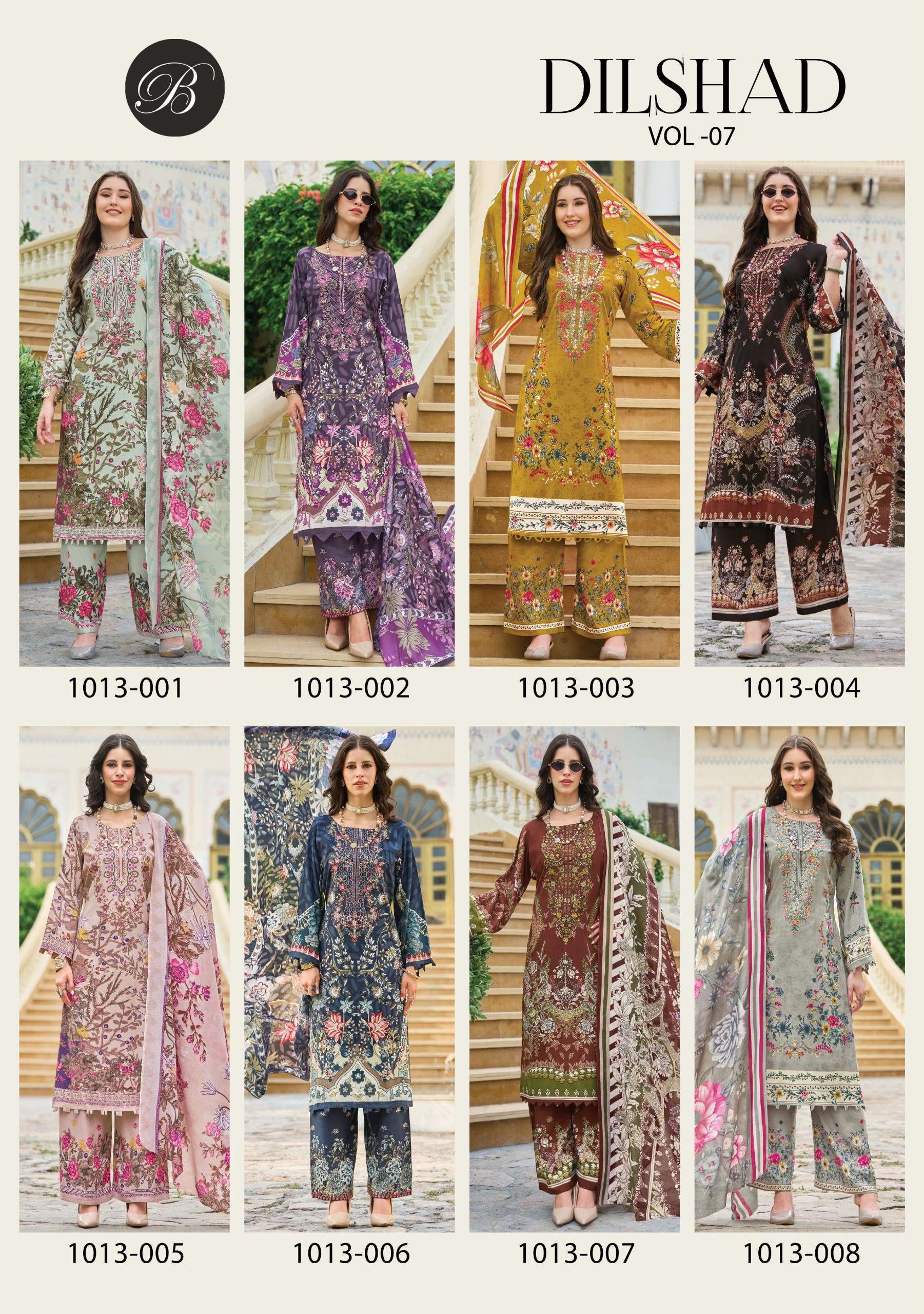 BELLIZA DESIGNER STUDIO DILSHAD VOL 7 VISCOSE DIGITAL PRINT WITH WORK SUIT