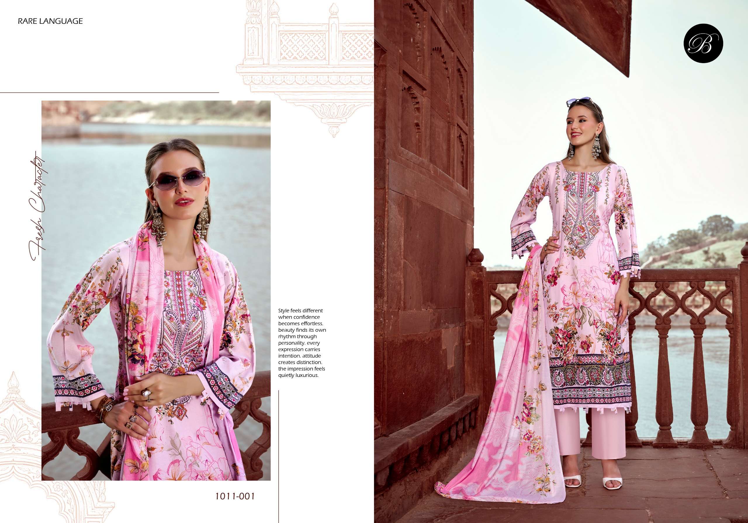 BELLIZA DESIGNER STUDIO NAIRA VOL 158 COTTON DIGITAL PRINTS WITH FANCY EMBROIDERIES WORK SUIT