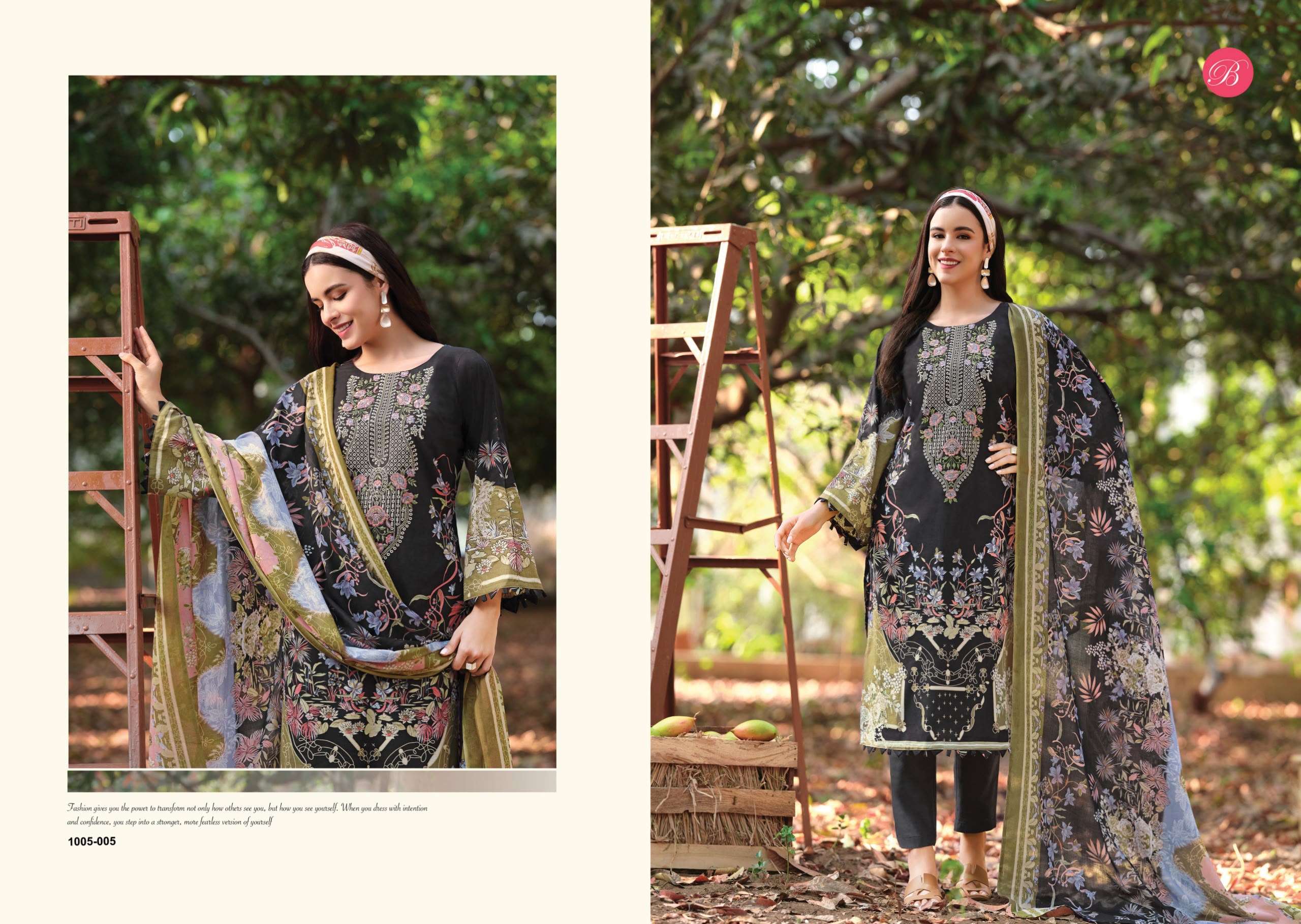 BELLIZA DESIGNER STUDIO RIWAYAT VOL 20 VISCOSE DIGITAL PRINT FANCY EMBROIDERIES WORK SUIT
