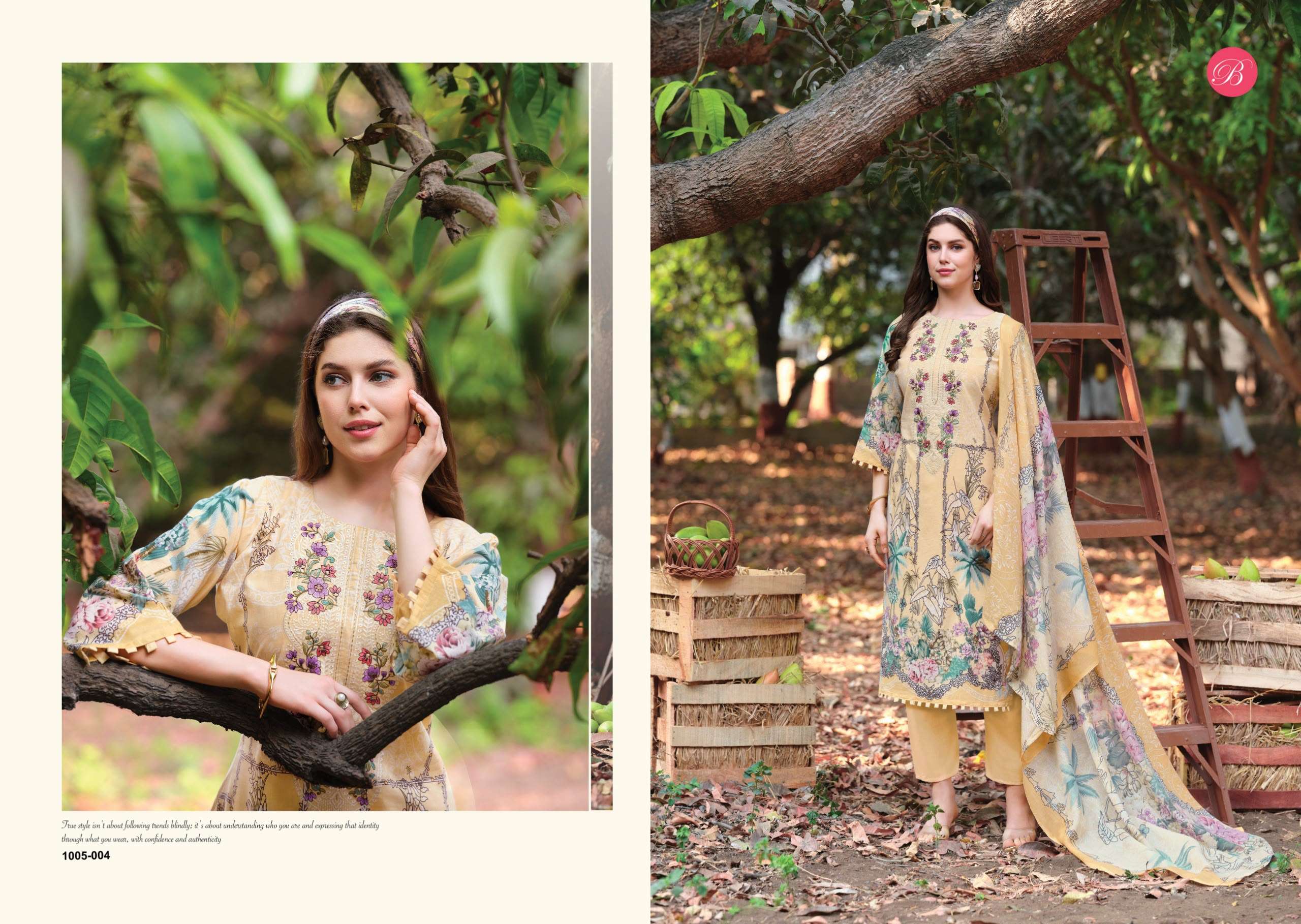 BELLIZA DESIGNER STUDIO RIWAYAT VOL 20 VISCOSE DIGITAL PRINT FANCY EMBROIDERIES WORK SUIT