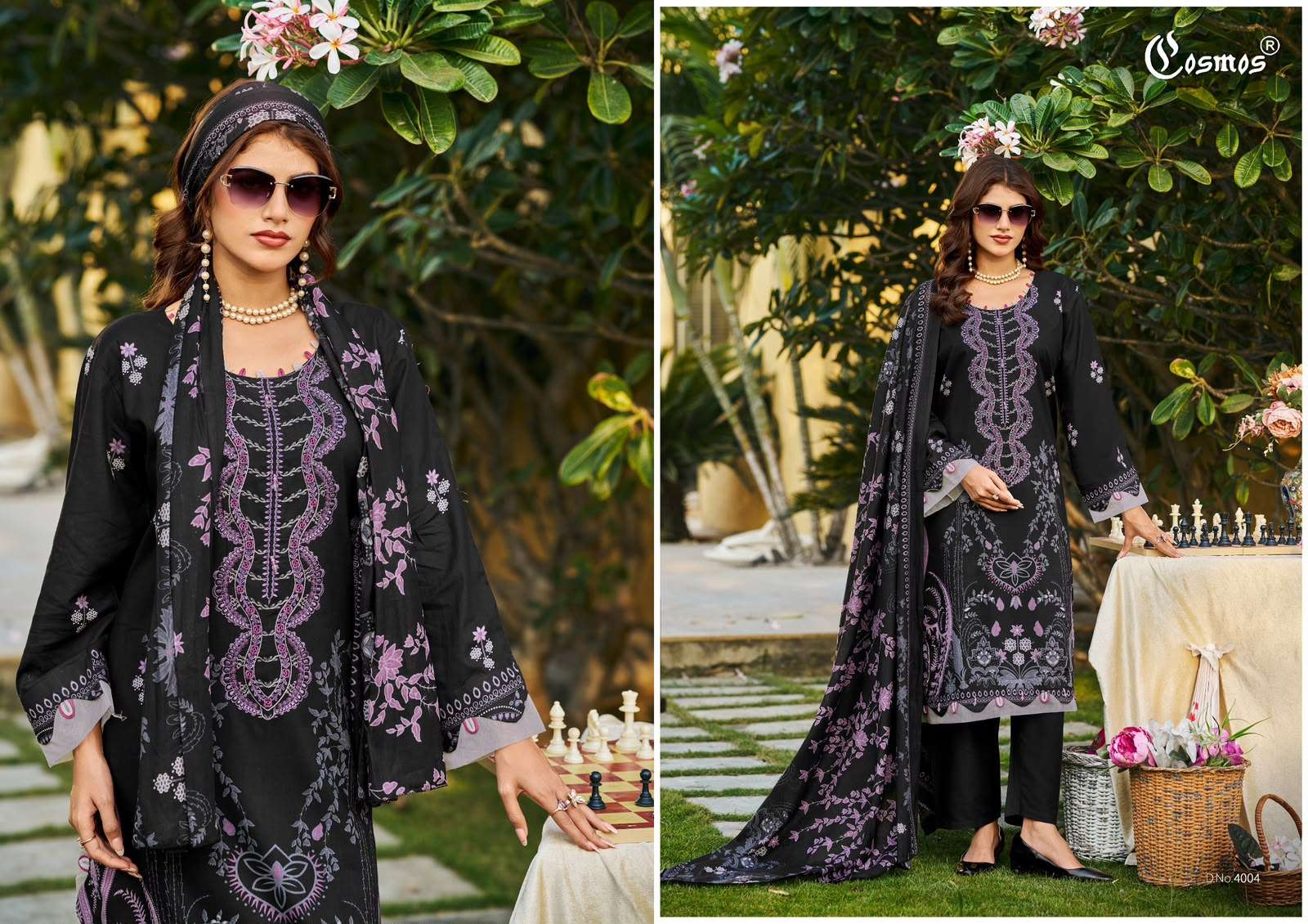 COSMOS FASHION BLISS LAWN VOL 4 LAWN COTTON DIGITAL PRINT WITH FANCY WORK SUIT 