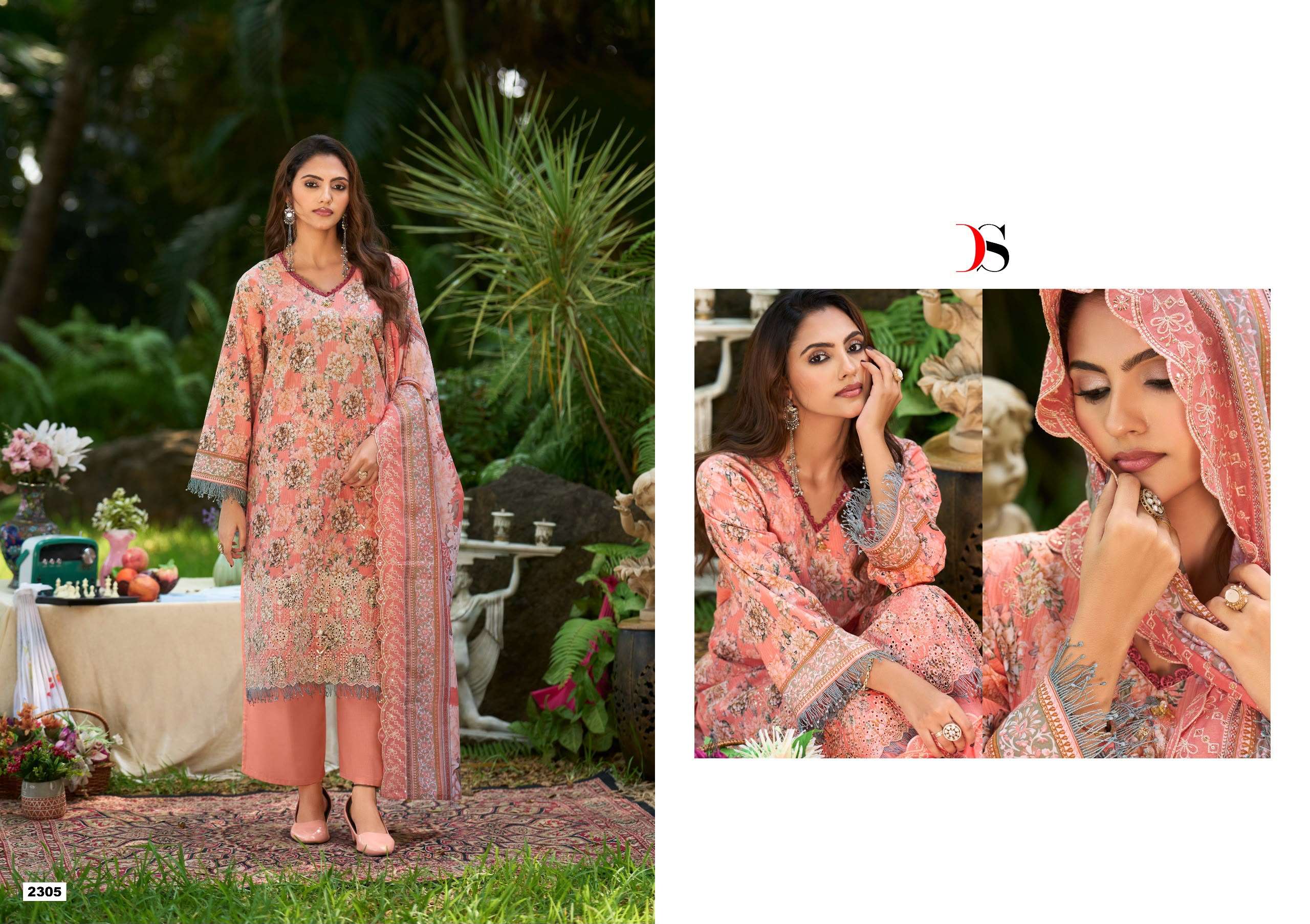 DEEPSY SUITS BIN SAEED LAWN COLLECTION VOL 23 COTTON EMBROIDERED DESIGNER PAKISTANI SUIT