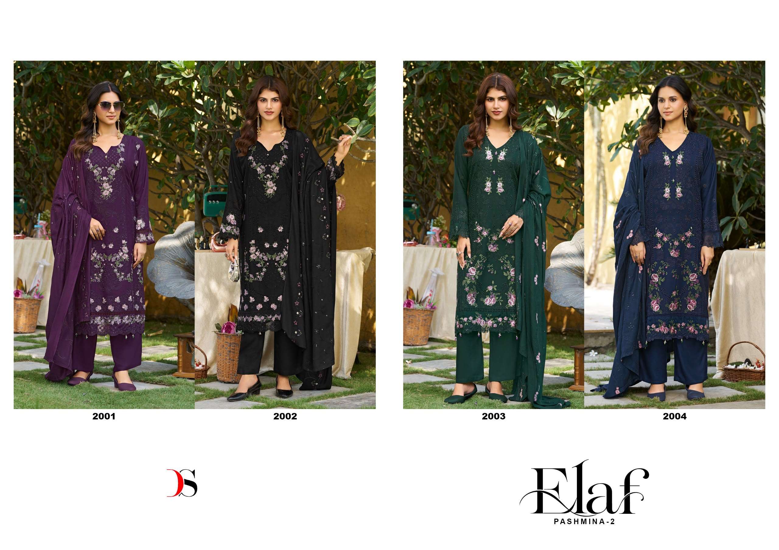 DEEPSY SUITS ELAF PASHMINA VOL 2 VISCOSE PASHMINA HEAVY DESIGNER WORK SUIT 