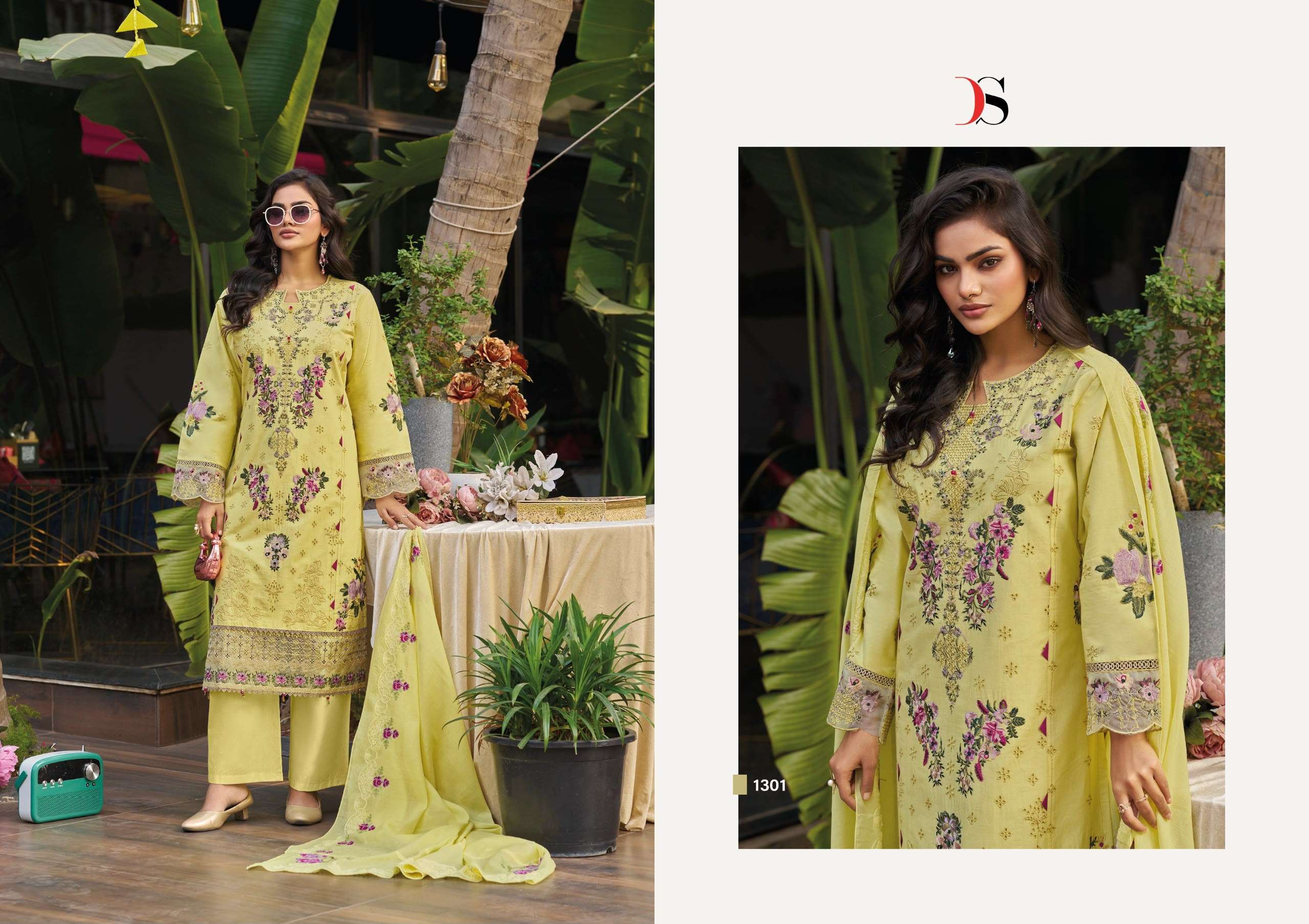 DEEPSY SUITS ELAF PREMIUM LUXURY LAWN COLLECTION VOL 13 COTTON EMBROIDERY DESIGNER WORKED SUIT 