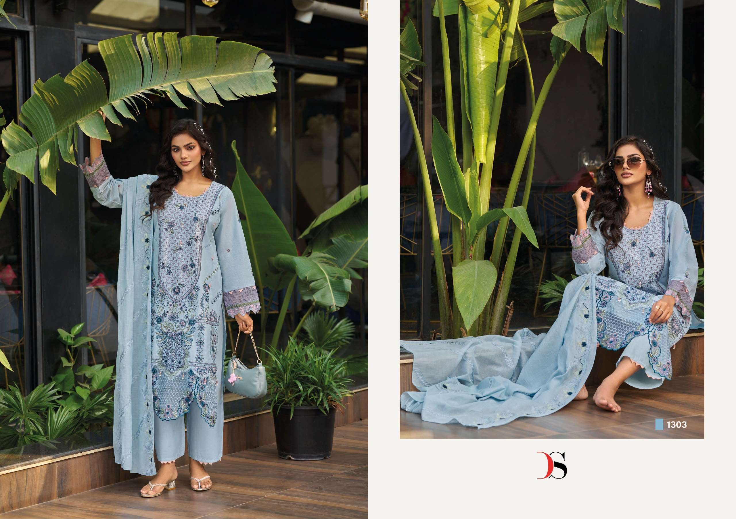 DEEPSY SUITS ELAF PREMIUM LUXURY LAWN COLLECTION VOL 13 COTTON EMBROIDERY DESIGNER WORKED SUIT 
