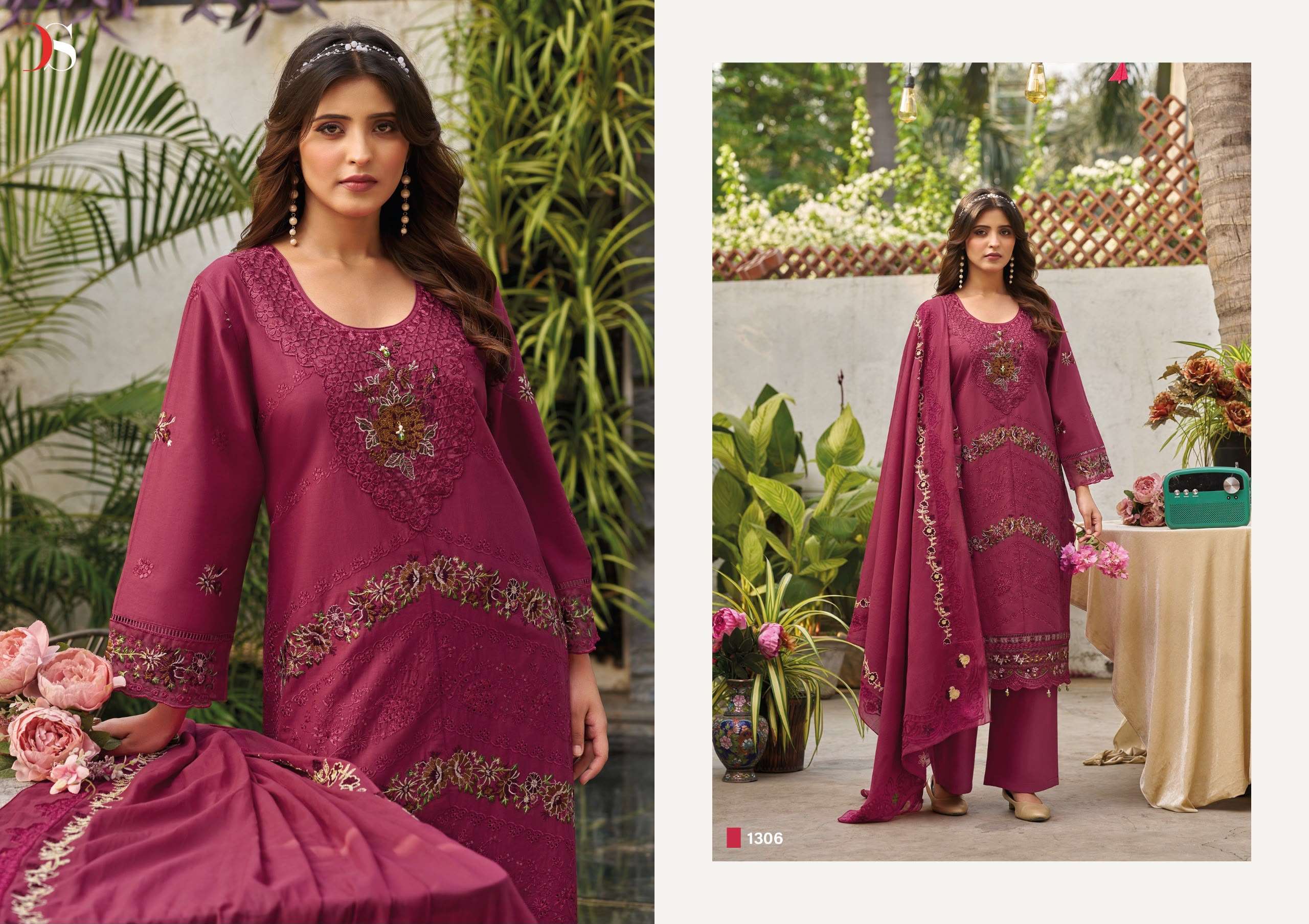 DEEPSY SUITS ELAF PREMIUM LUXURY LAWN COLLECTION VOL 13 COTTON EMBROIDERY DESIGNER WORKED SUIT 