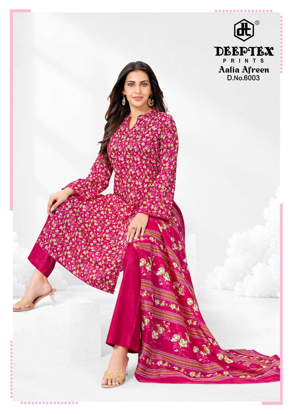 DEEPTEX PRINTS AALIA AFREEN VOL 6 LAWN COTTON DIGITAL PRINTS SALWAR SUIT