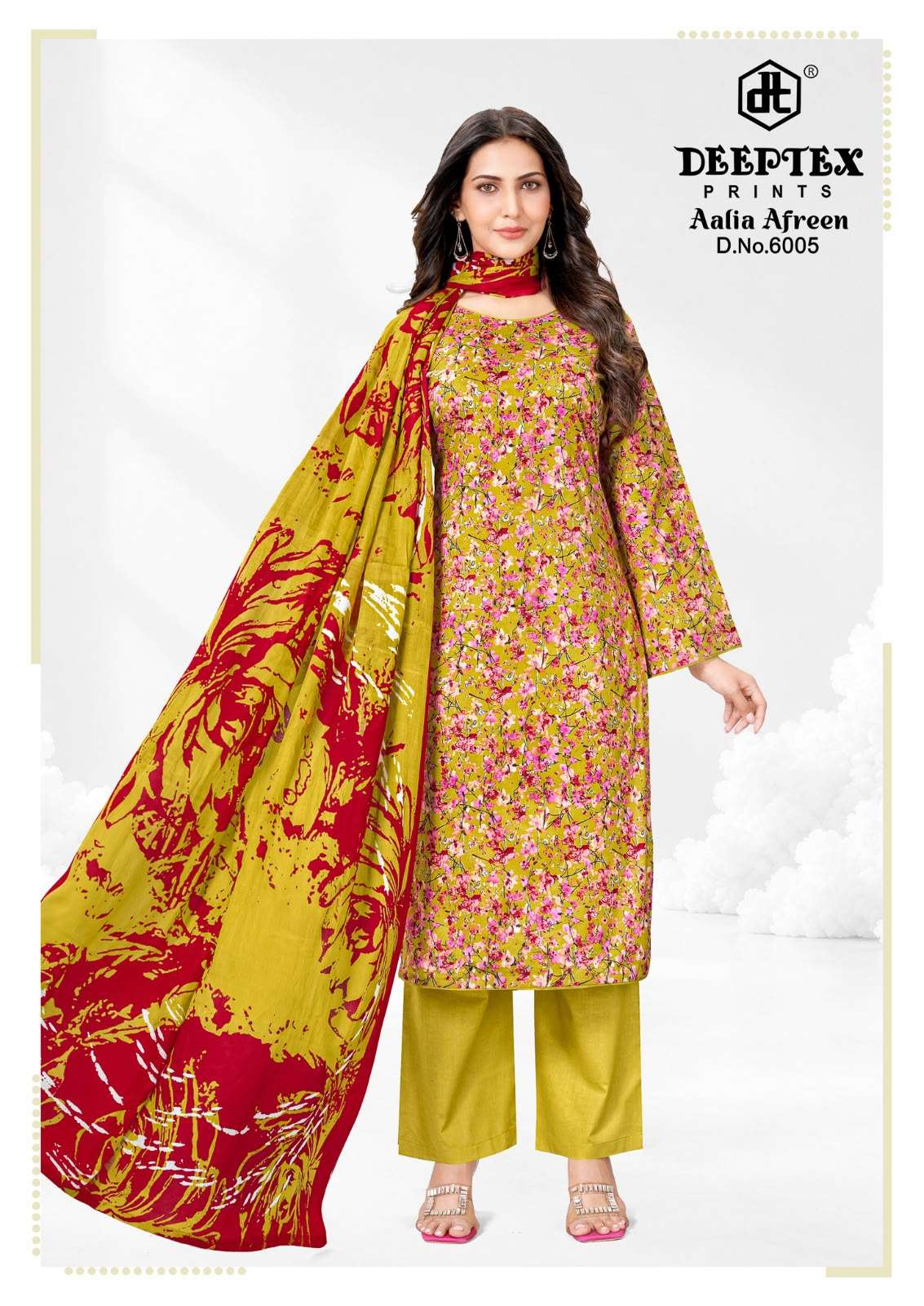 DEEPTEX PRINTS AALIA AFREEN VOL 6 LAWN COTTON DIGITAL PRINTS SALWAR SUIT