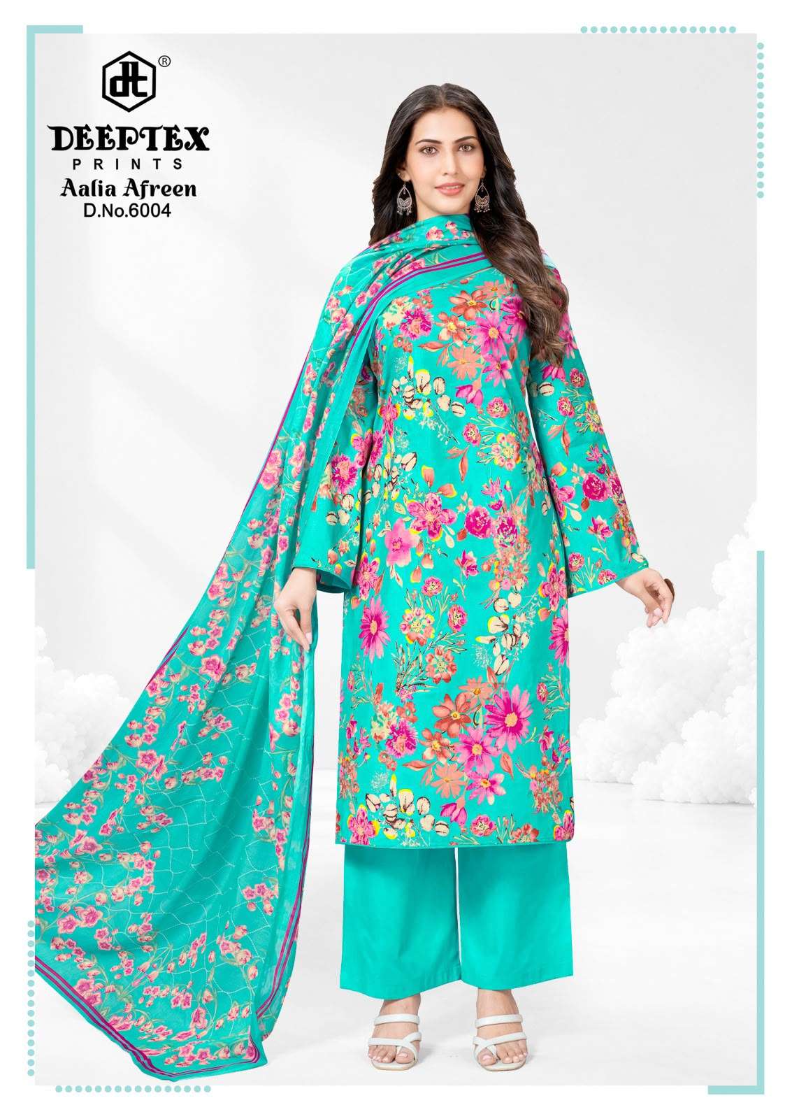 DEEPTEX PRINTS AALIA AFREEN VOL 6 LAWN COTTON DIGITAL PRINTS SALWAR SUIT