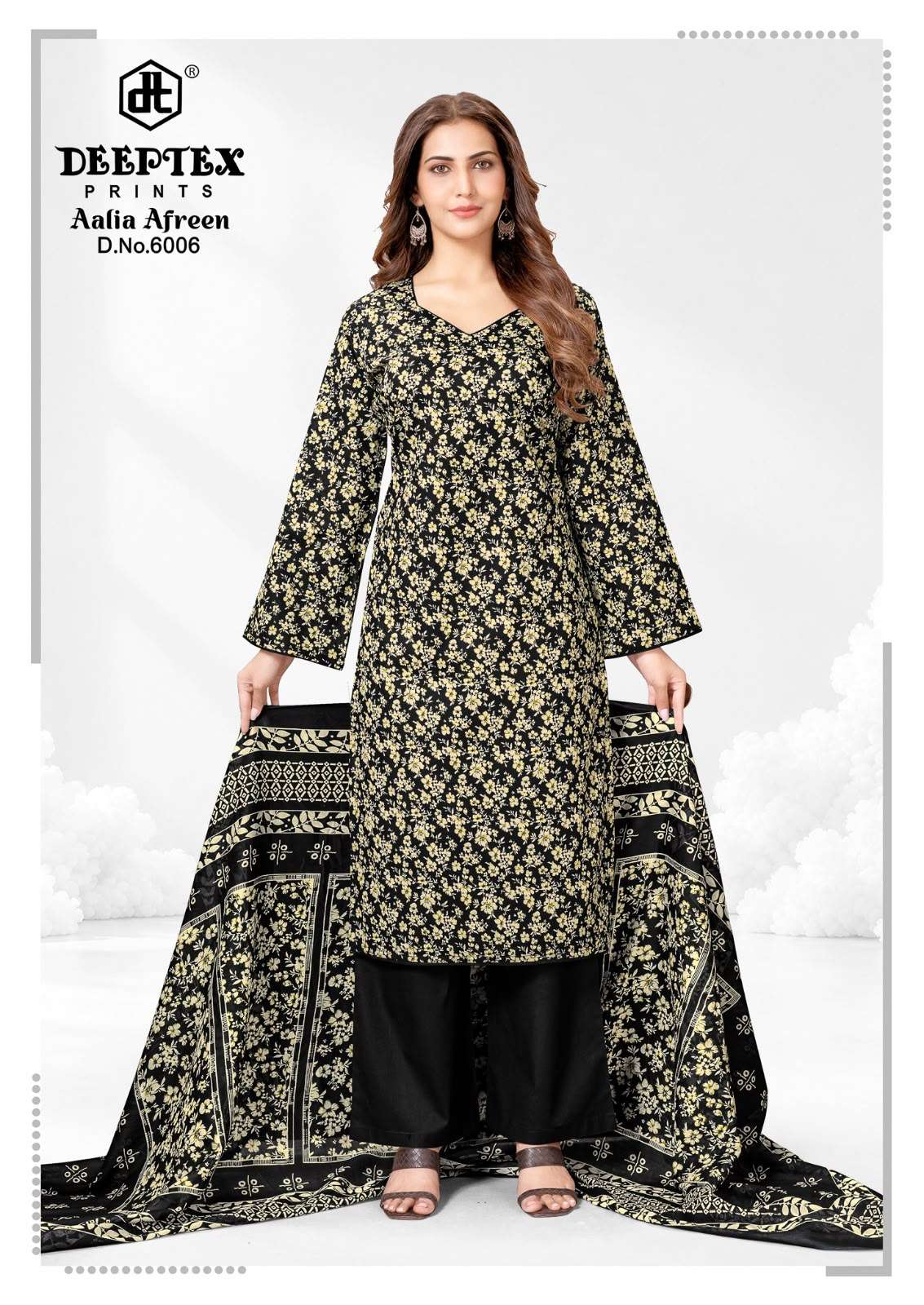 DEEPTEX PRINTS AALIA AFREEN VOL 6 LAWN COTTON DIGITAL PRINTS SALWAR SUIT