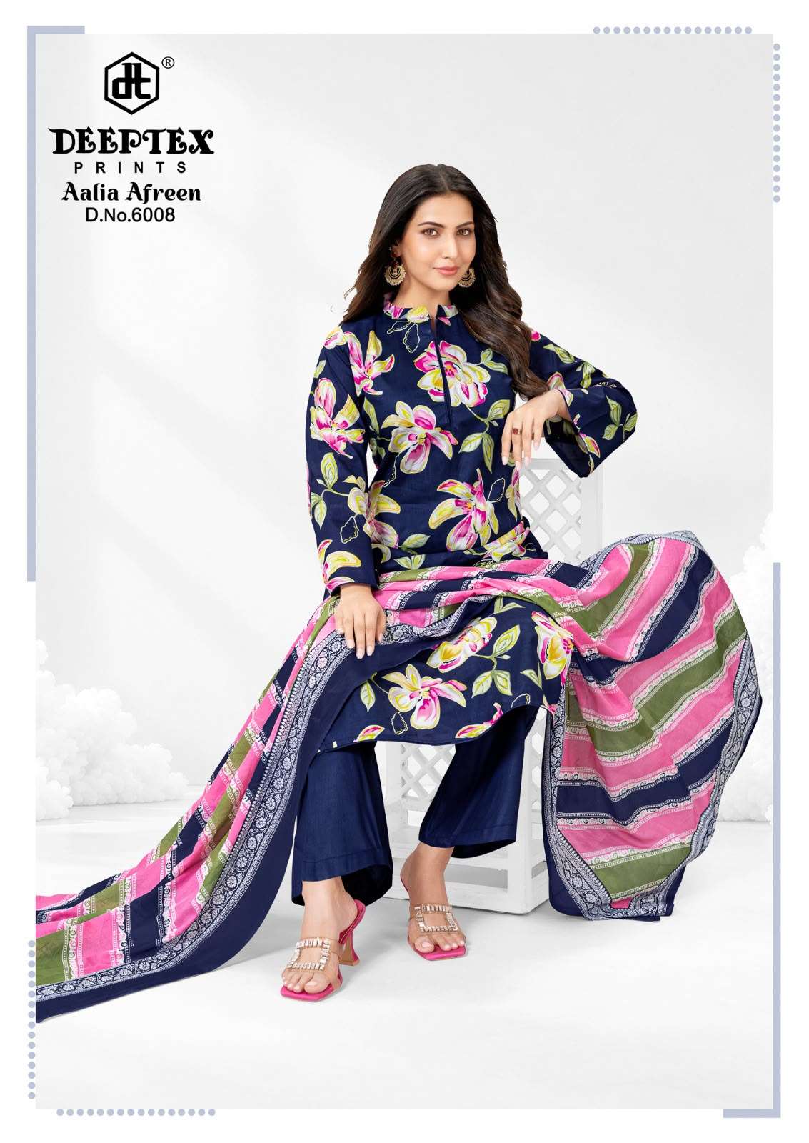 DEEPTEX PRINTS AALIA AFREEN VOL 6 LAWN COTTON DIGITAL PRINTS SALWAR SUIT