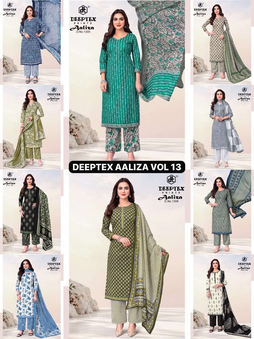 DEEPTEX PRINTS AALIZA VOL 13 COTTON PRINTED SALWAR SUIT