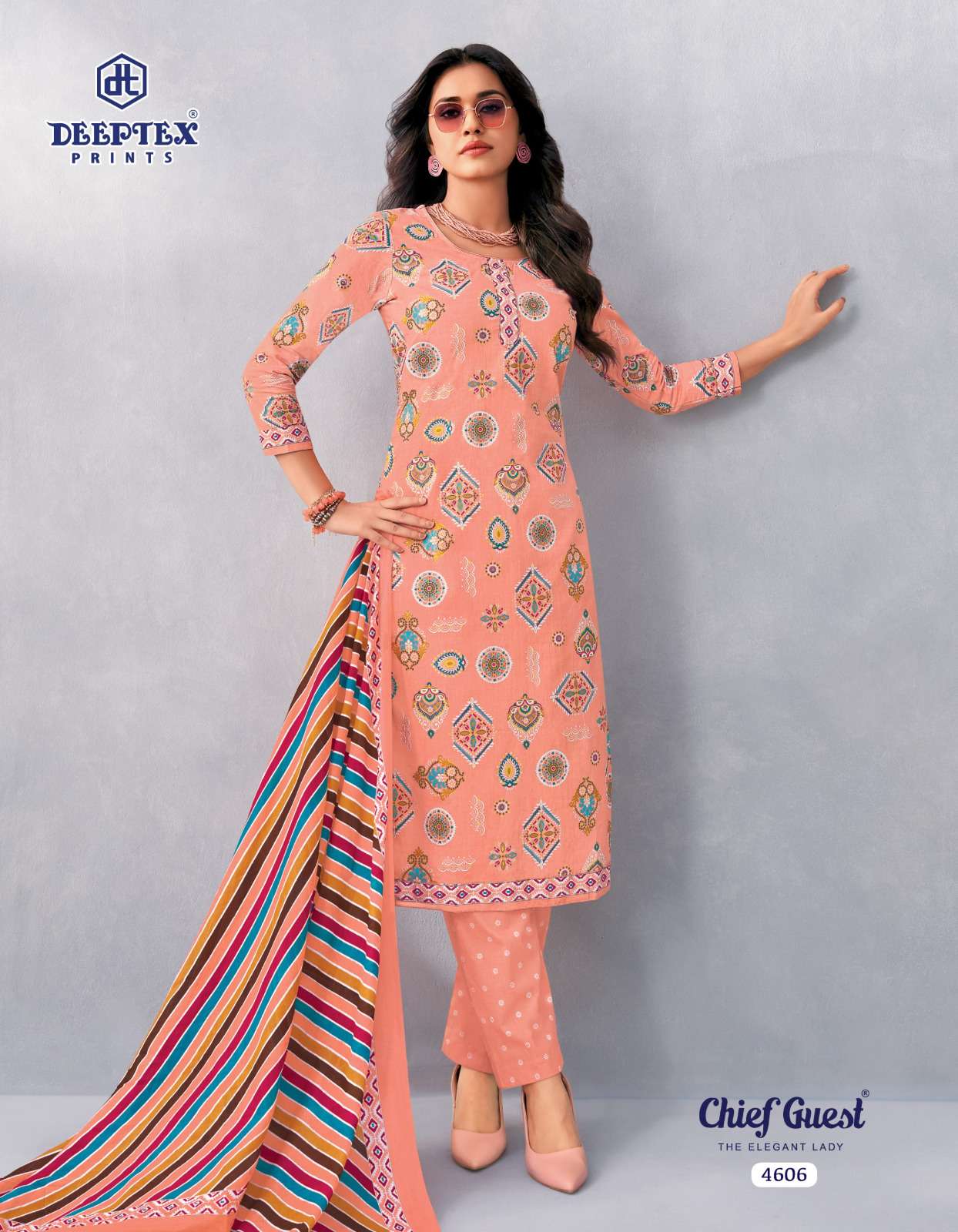 DEEPTEX PRINTS CHIEF GUEST VOL 46 COTTON PRINTED LADIES SALWAR SUIT 
