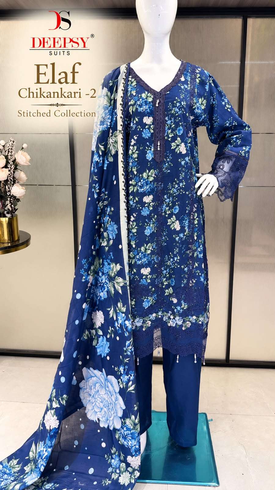 DEEPTEX PRINTS ELAF CHIKANKARI VOL 2 READY MADE COLLECTION 