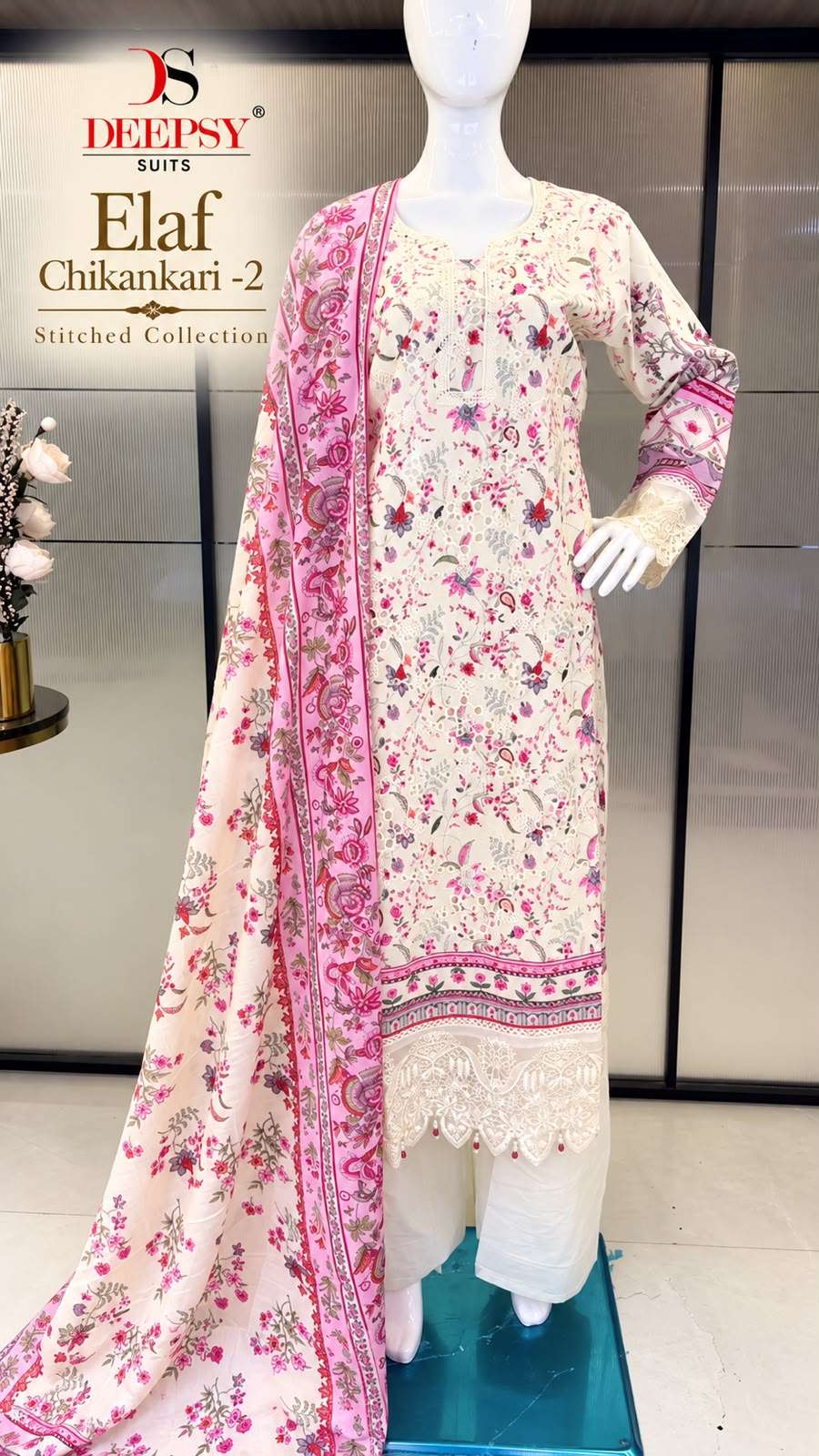 DEEPTEX PRINTS ELAF CHIKANKARI VOL 2 READY MADE COLLECTION 