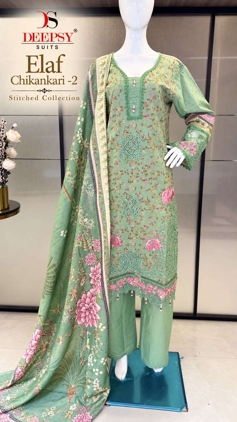 DEEPTEX PRINTS ELAF CHIKANKARI VOL 2 READY MADE COLLECTION 