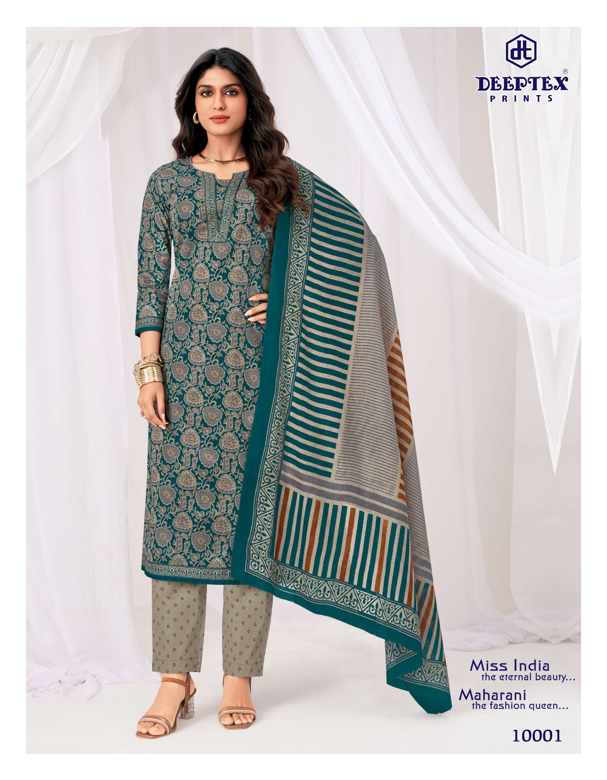 DEEPTEX PRINTS MISS INDIA VOL 100 COTTON PRINTED LADIES SALWAR SUIT 