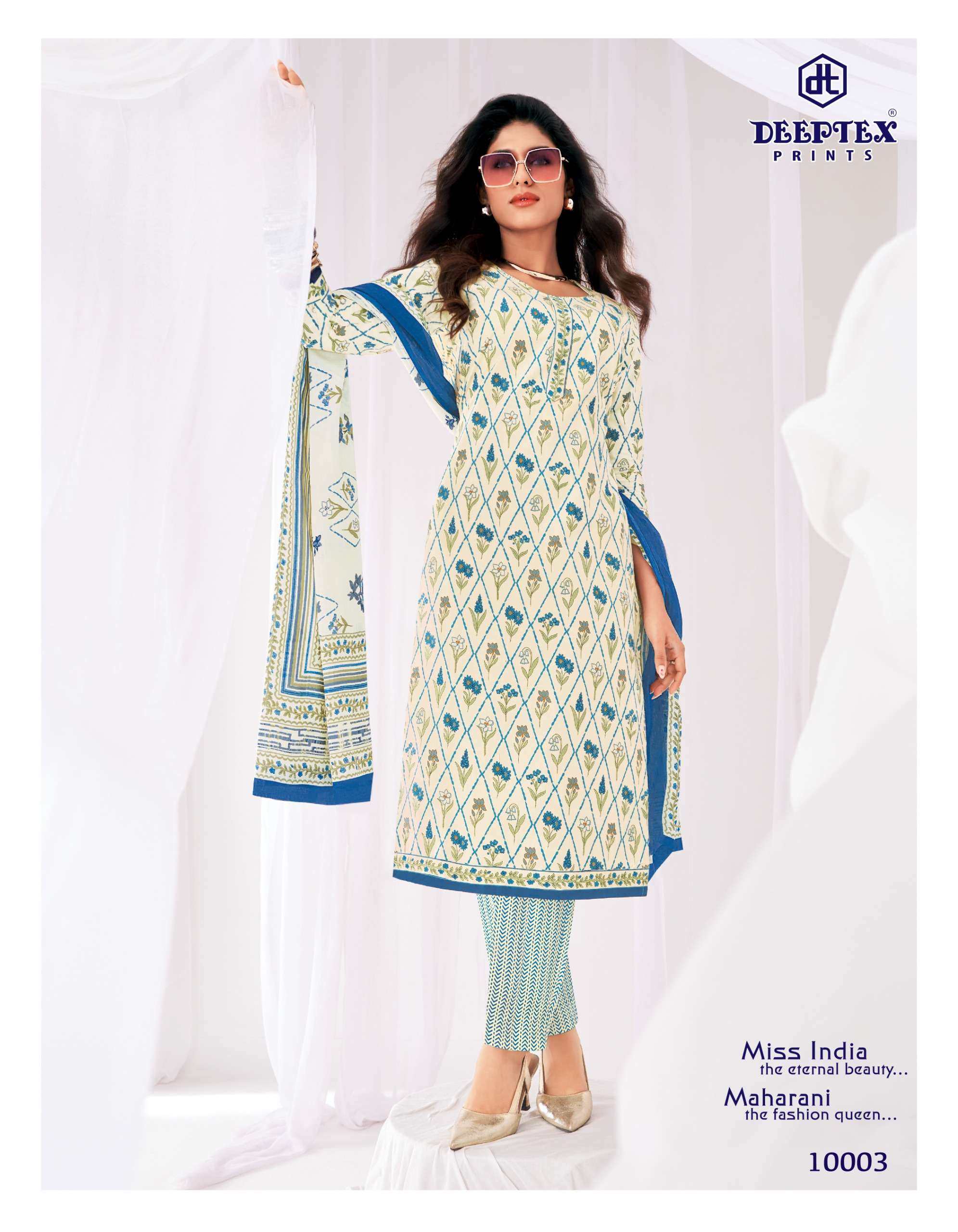 DEEPTEX PRINTS MISS INDIA VOL 100 COTTON PRINTED LADIES SALWAR SUIT 