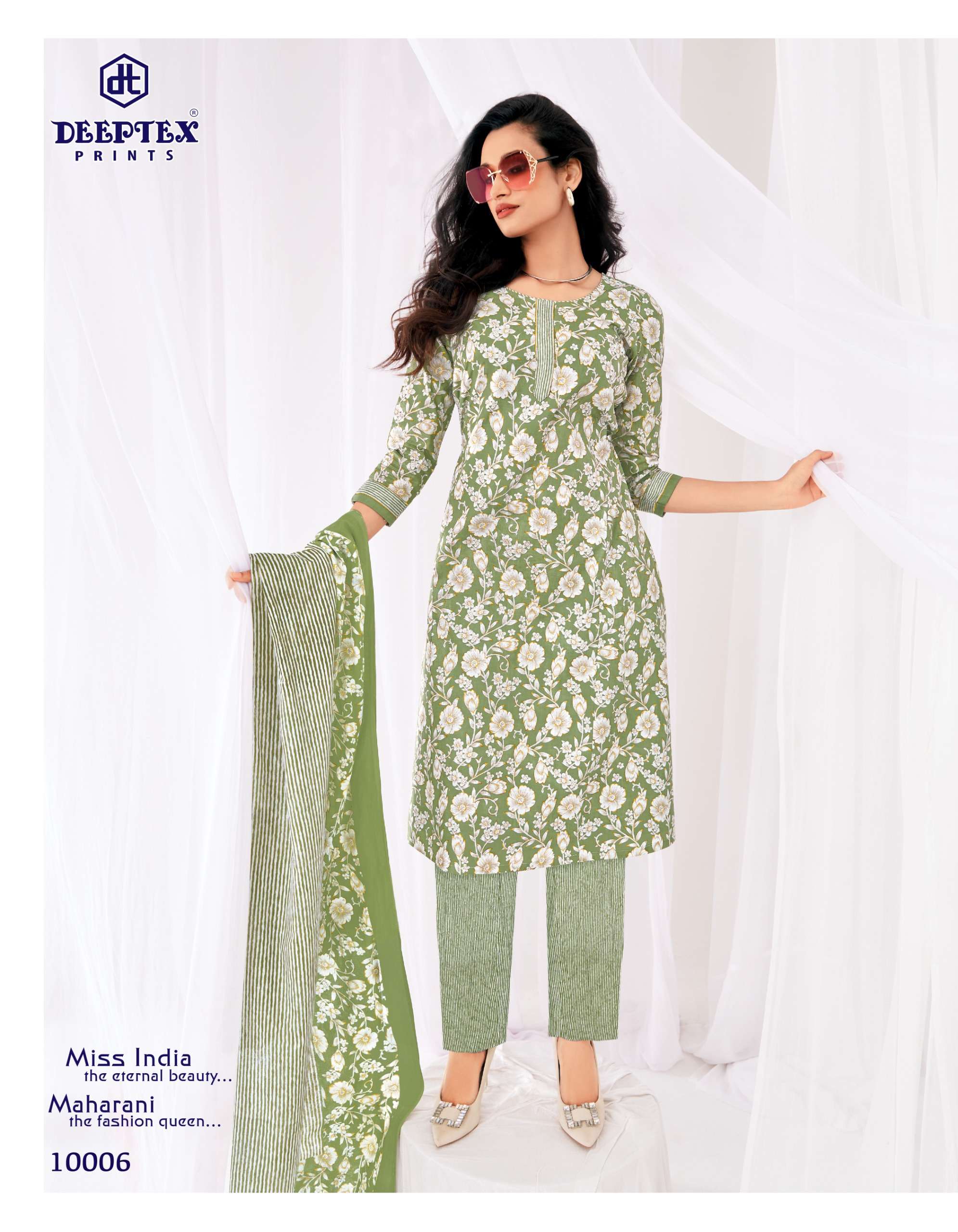 DEEPTEX PRINTS MISS INDIA VOL 100 COTTON PRINTED LADIES SALWAR SUIT 