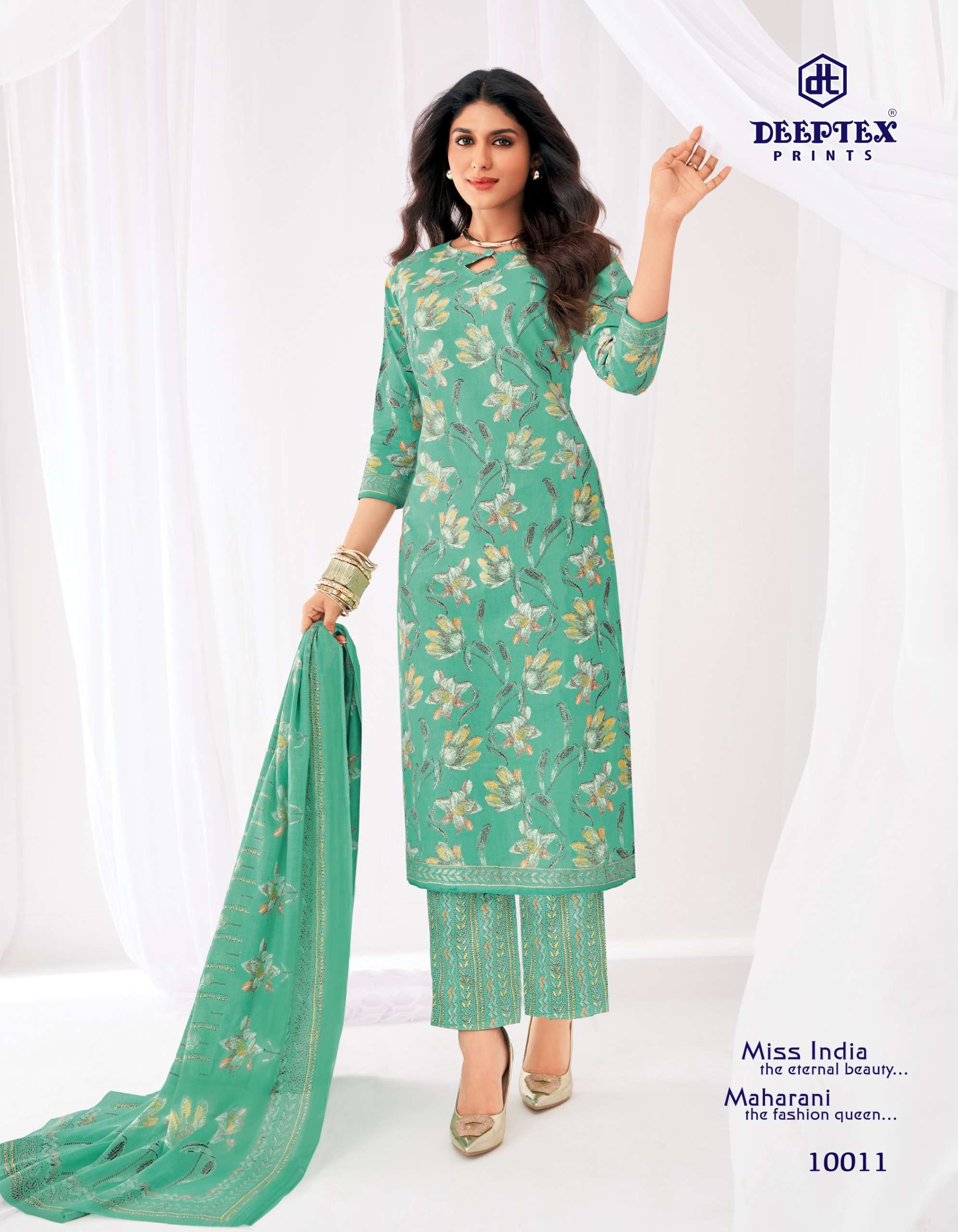 DEEPTEX PRINTS MISS INDIA VOL 100 COTTON PRINTED LADIES SALWAR SUIT 