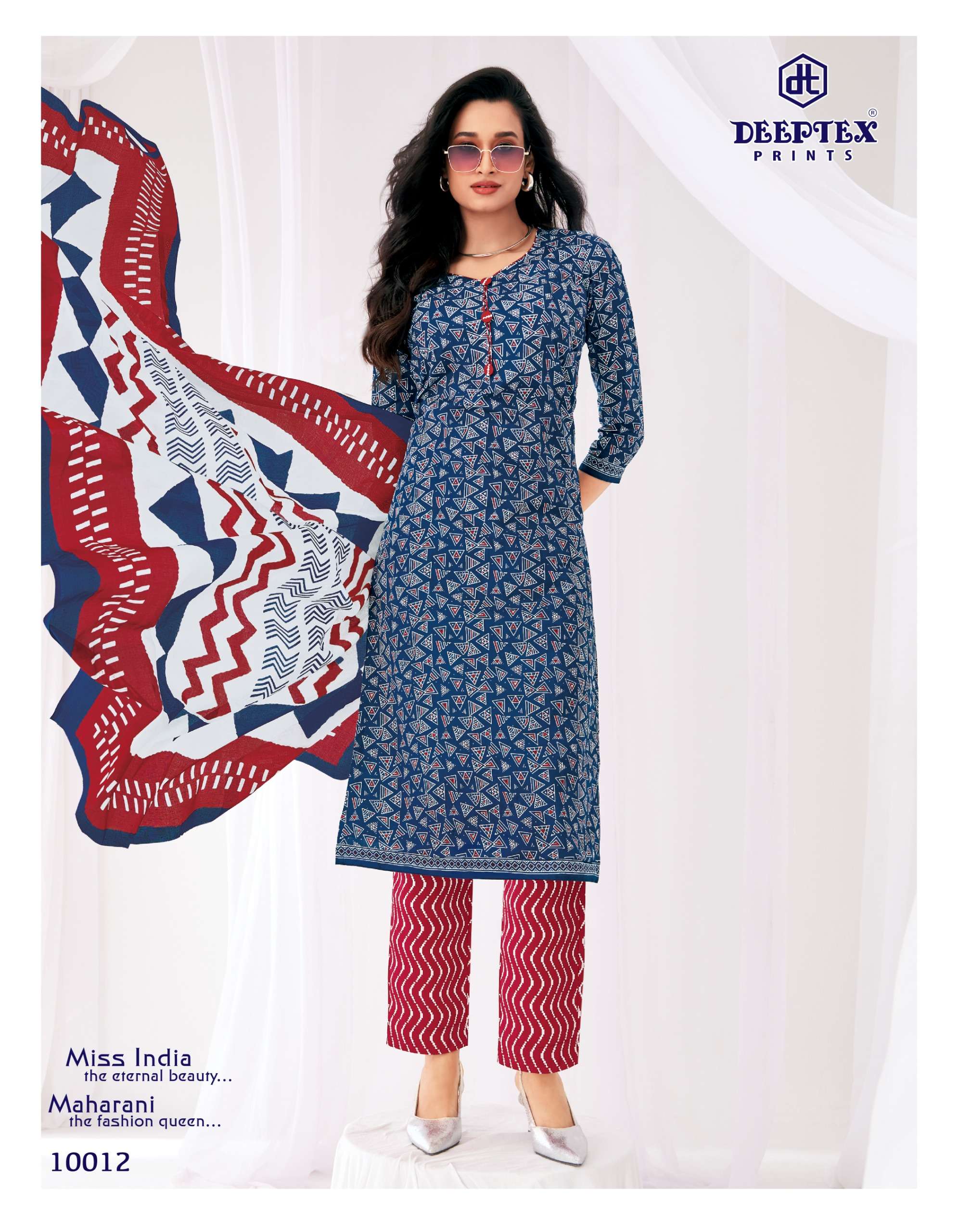 DEEPTEX PRINTS MISS INDIA VOL 100 COTTON PRINTED LADIES SALWAR SUIT 