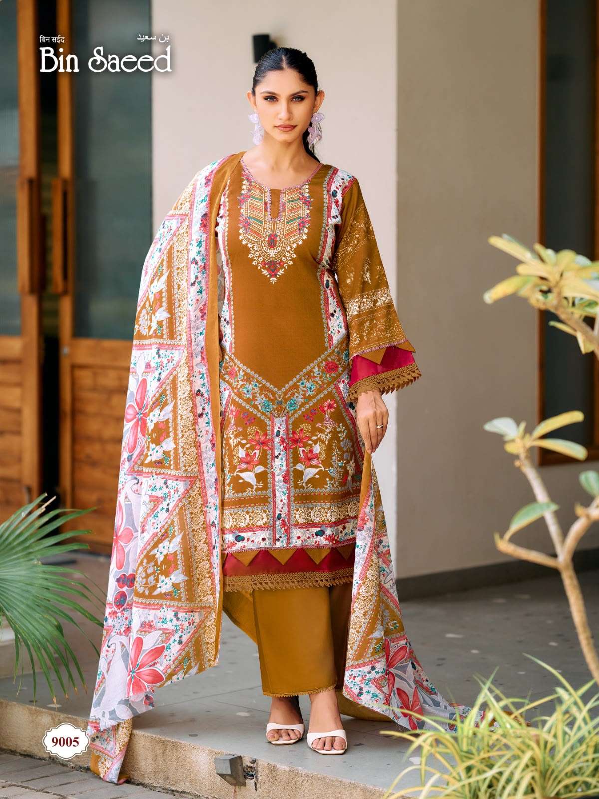 FALAK INTERNATIONAL BIN SAEED VOL 9 COTTON DIGITAL STYLE PRINTS SALWAR SUIT