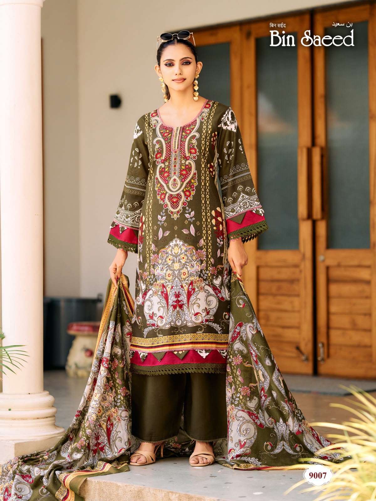 FALAK INTERNATIONAL BIN SAEED VOL 9 COTTON DIGITAL STYLE PRINTS SALWAR SUIT