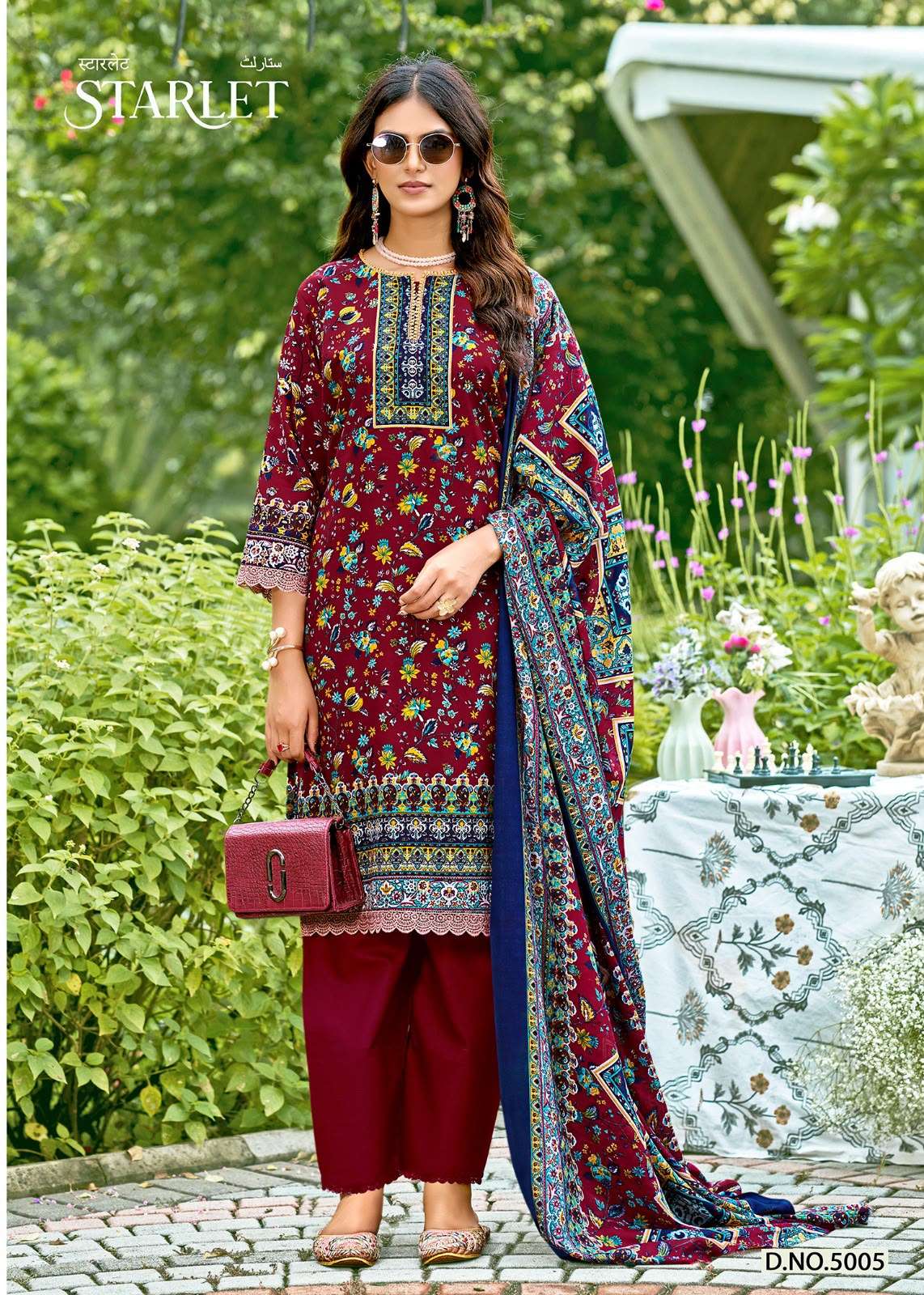 FALAK INTERNATIONAL STARLET  VOL 5 COTTON DIGITAL STYLE PRINT SALWAR SUIT