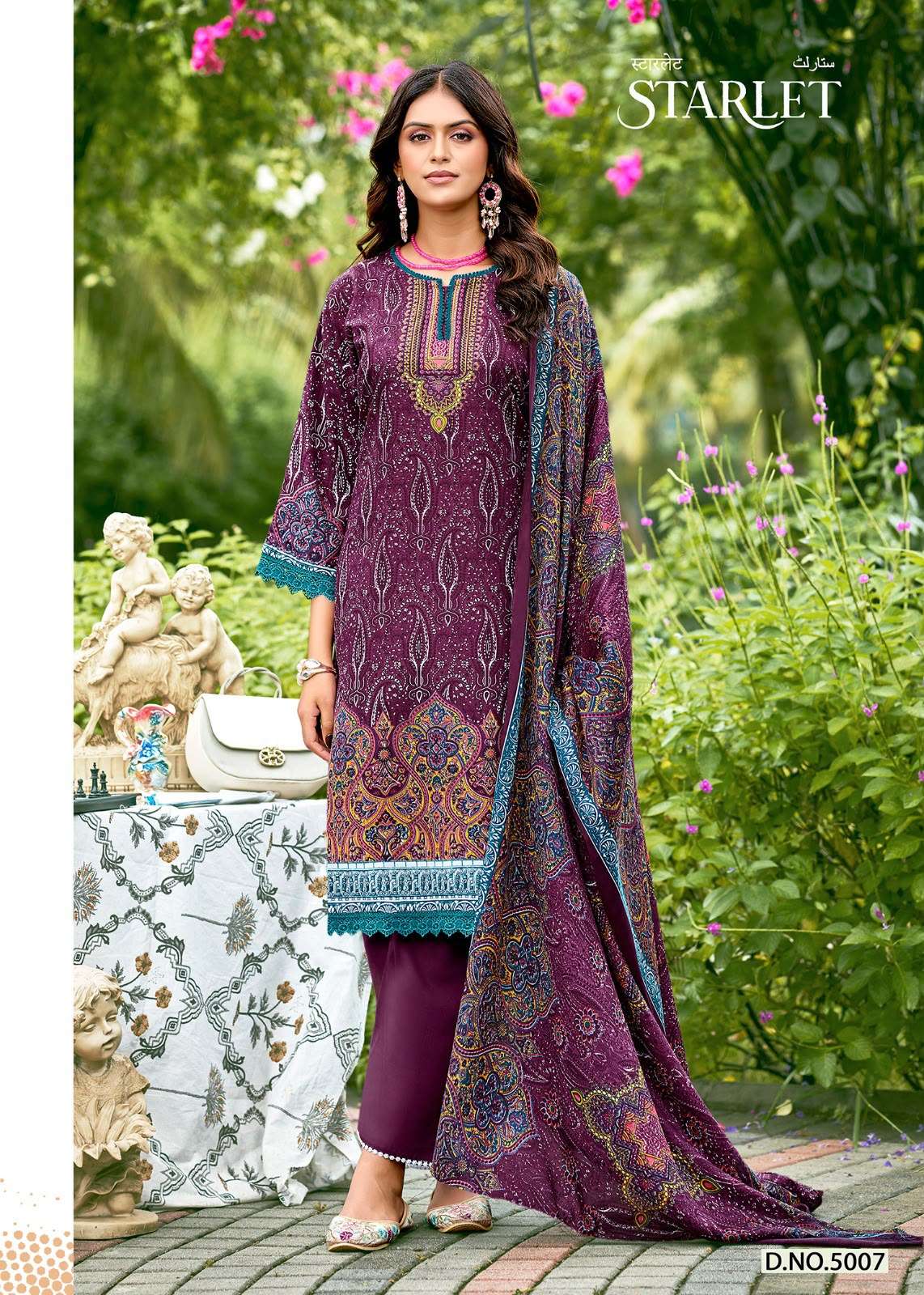 FALAK INTERNATIONAL STARLET  VOL 5 COTTON DIGITAL STYLE PRINT SALWAR SUIT