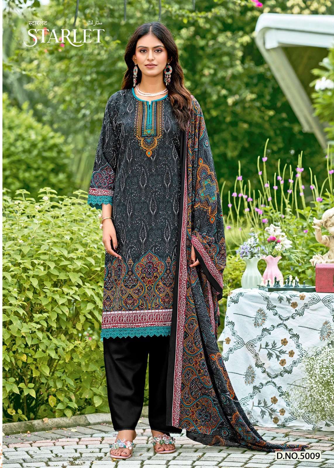 FALAK INTERNATIONAL STARLET  VOL 5 COTTON DIGITAL STYLE PRINT SALWAR SUIT