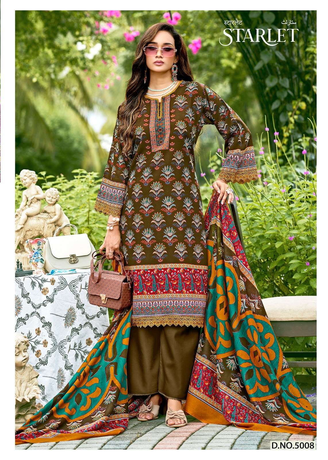 FALAK INTERNATIONAL STARLET  VOL 5 COTTON DIGITAL STYLE PRINT SALWAR SUIT