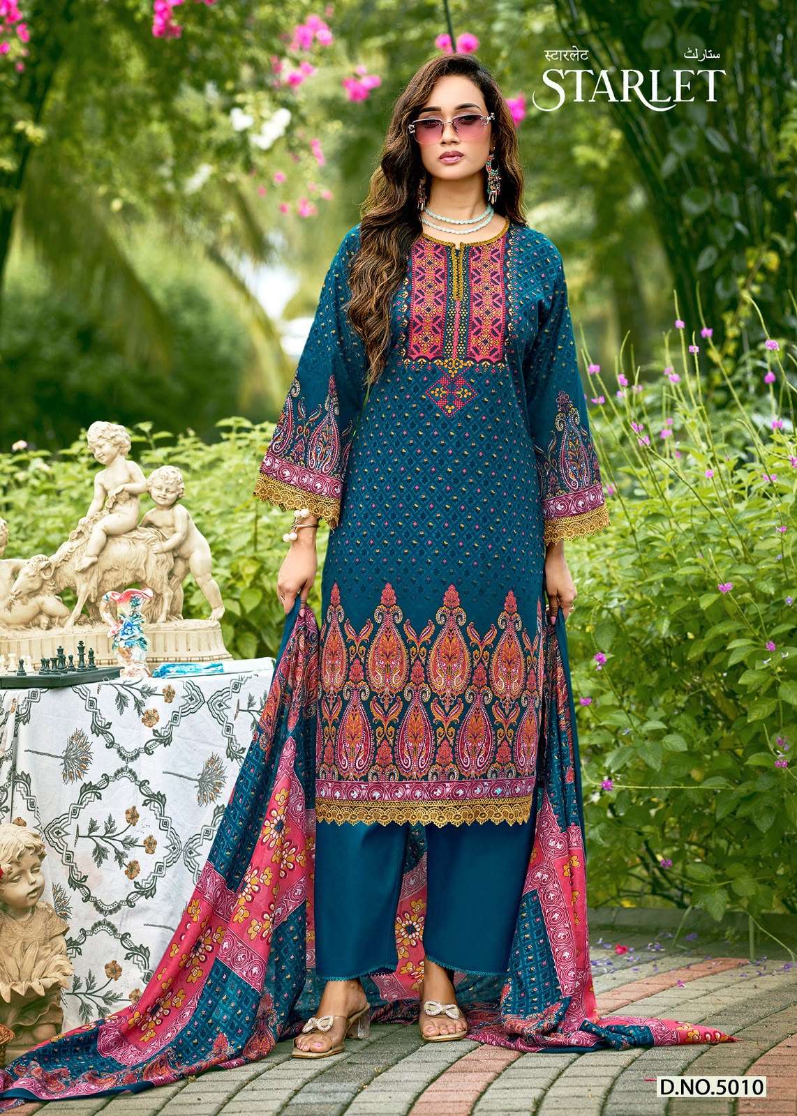 FALAK INTERNATIONAL STARLET  VOL 5 COTTON DIGITAL STYLE PRINT SALWAR SUIT