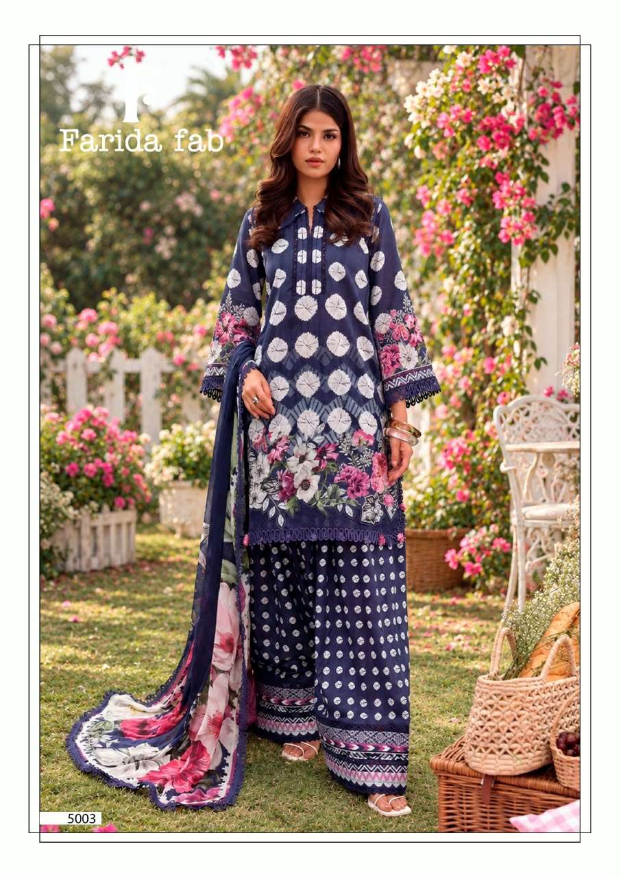 FARIDA FAB AMARA HEAVY COTTON LUXURY COLLECTION VOL 5 COTTON DIGITAL PRINT SALWAR SUIT 