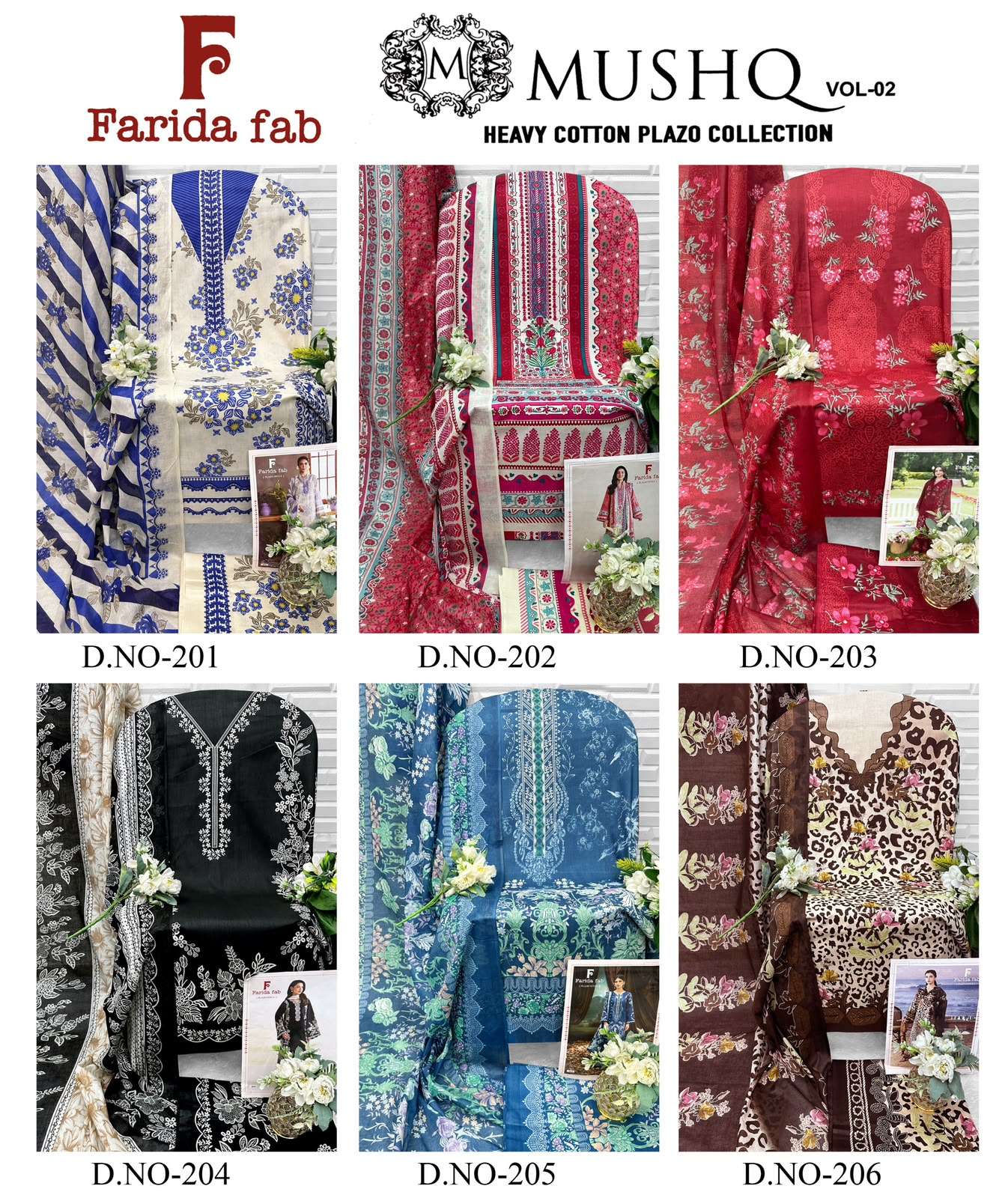 FARIDA FAB MUSHQ VOL 2 COTTON DIGITAL PRINTS SALWAR SUIT 