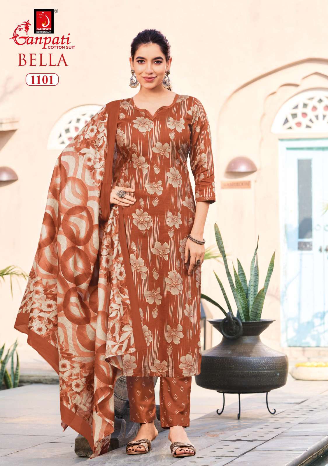 GANPATI BELLA VOL 11 COTTON READY MADE LADIES SUIT 
