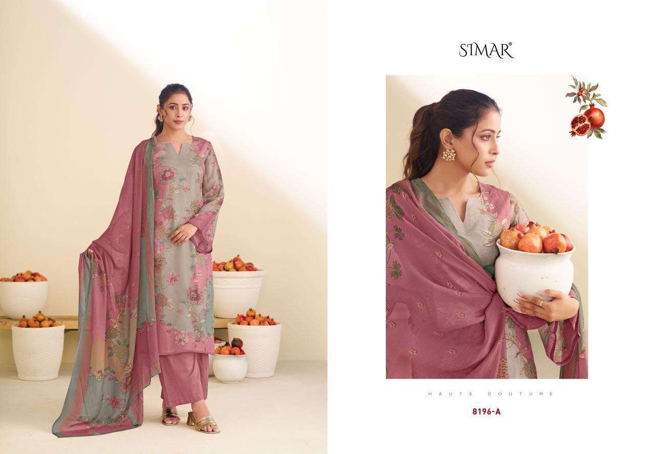 GLOSSY SIMAR TARAANA PASHMINA DIGITAL PRINT WITH FANCY WORKS SUIT