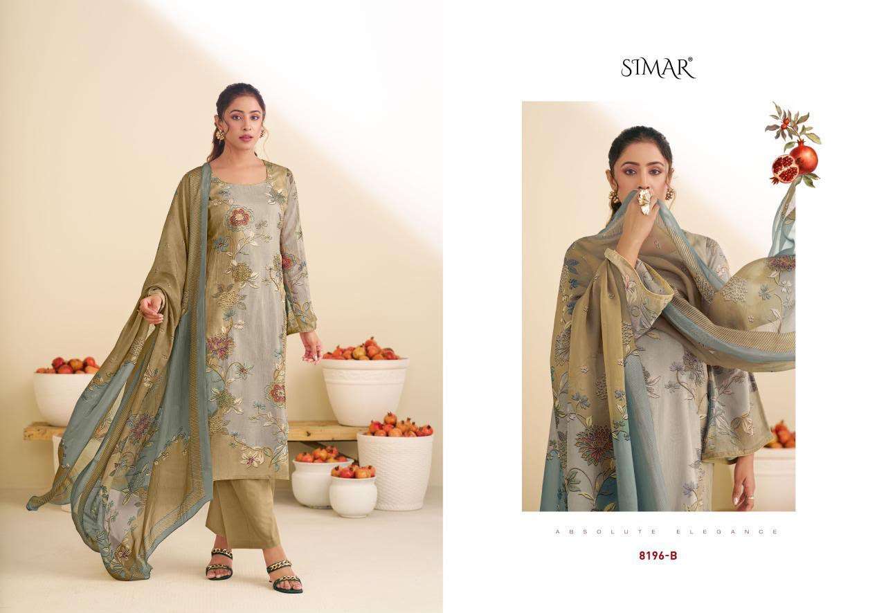 GLOSSY SIMAR TARAANA PASHMINA DIGITAL PRINT WITH FANCY WORKS SUIT