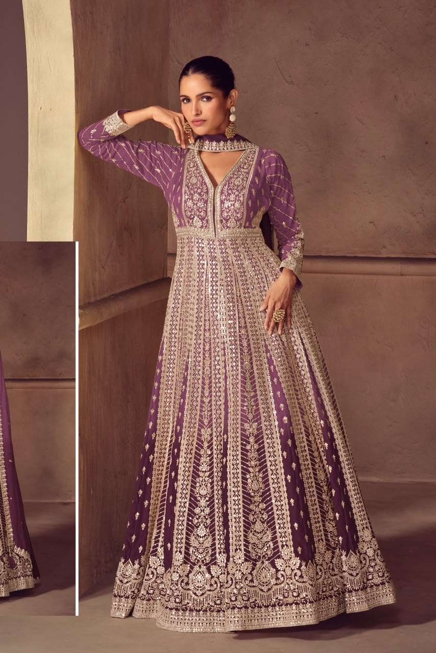 GULKAYRA DESIGNER ROMANI SHADED FABRIC HEAVY DESIGNER WEDDING WEAR GOWN DRESS 