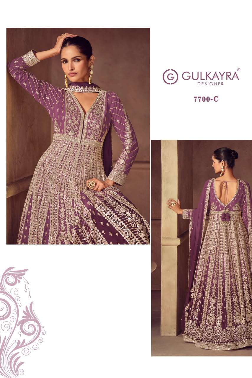 GULKAYRA DESIGNER ROMANI SHADED FABRIC HEAVY DESIGNER WEDDING WEAR GOWN DRESS 