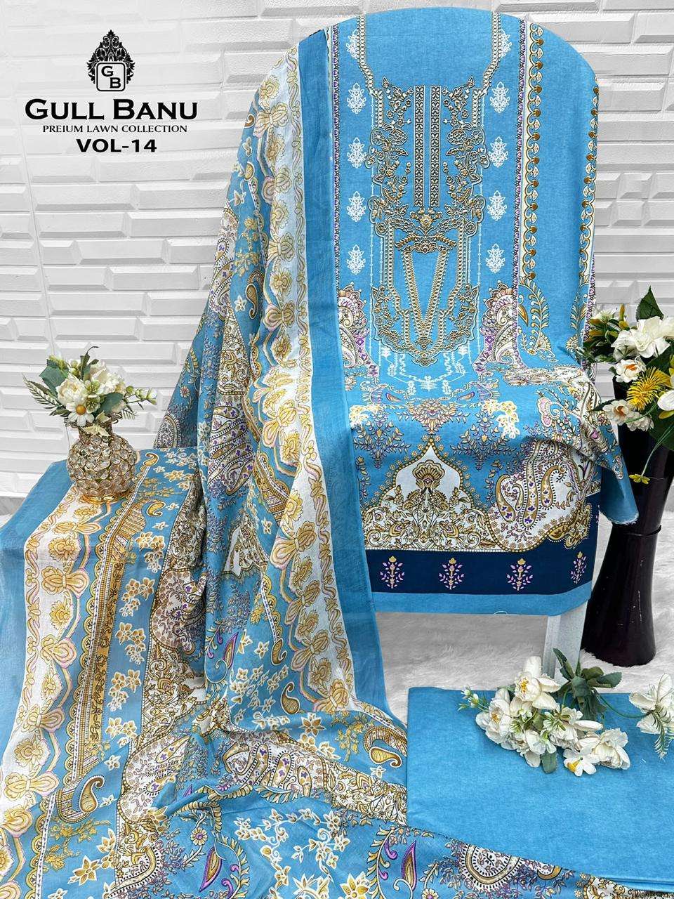 GULL AAHMED GULL BANU VOL 14 COTTON DIGITAL PRINTS SALWAR SUIT