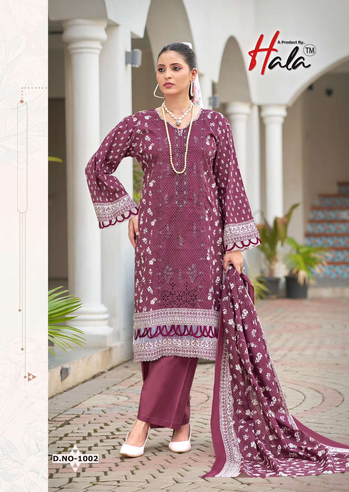 HALA EMBROIDERED LAWN COTTON EMBROIDERY WORK SUIT