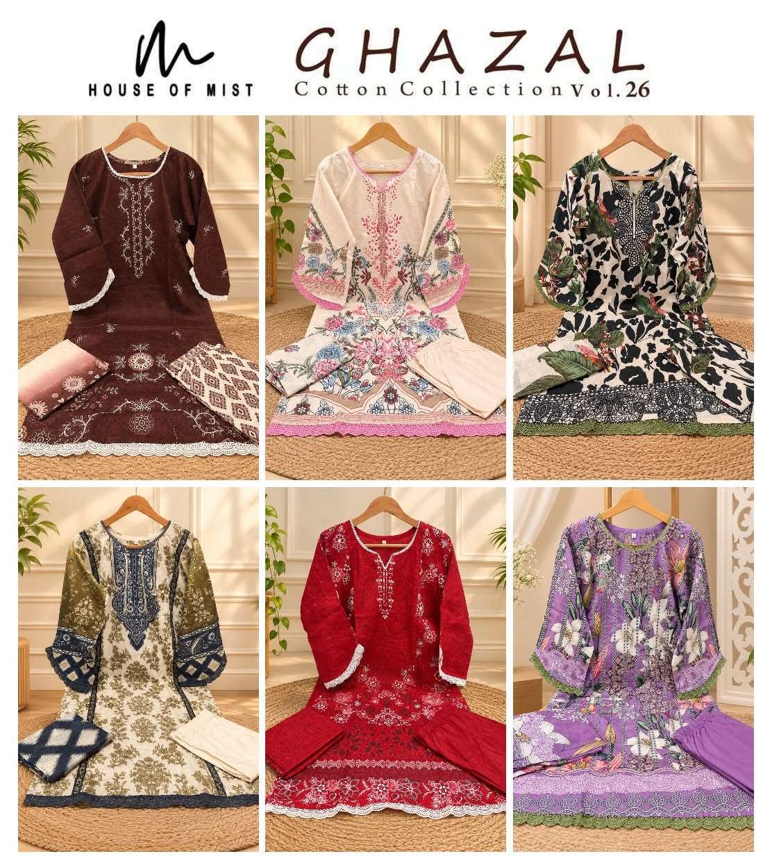 HOUSE OF MIST GHAZAL COTTON VOL 26 READY MADE COLLECTION 
