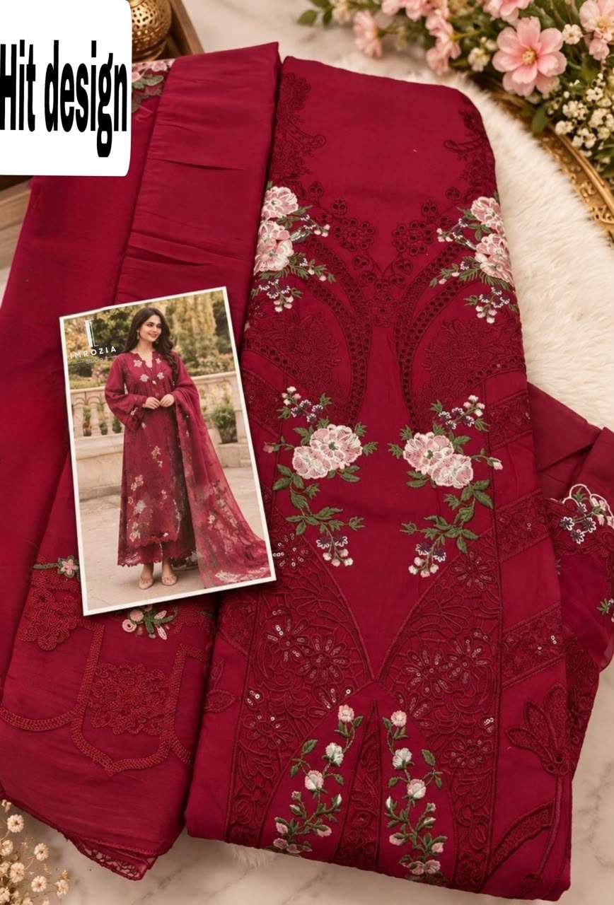IMROZIA STUDIO D NO 509  COTTON WITH EMBROIDERY WORKS PAKISTANI SUIT