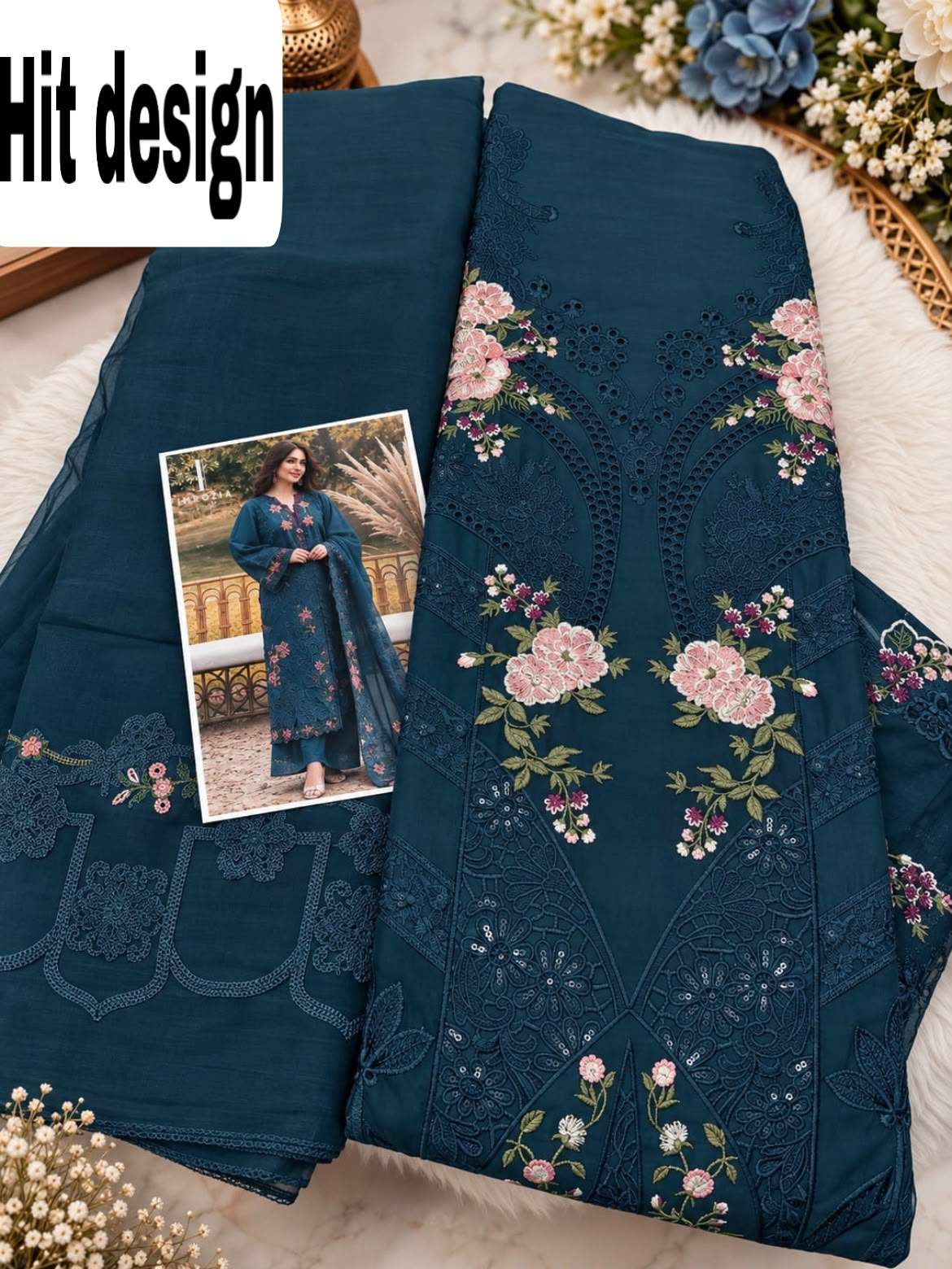 IMROZIA STUDIO D NO 509  COTTON WITH EMBROIDERY WORKS PAKISTANI SUIT