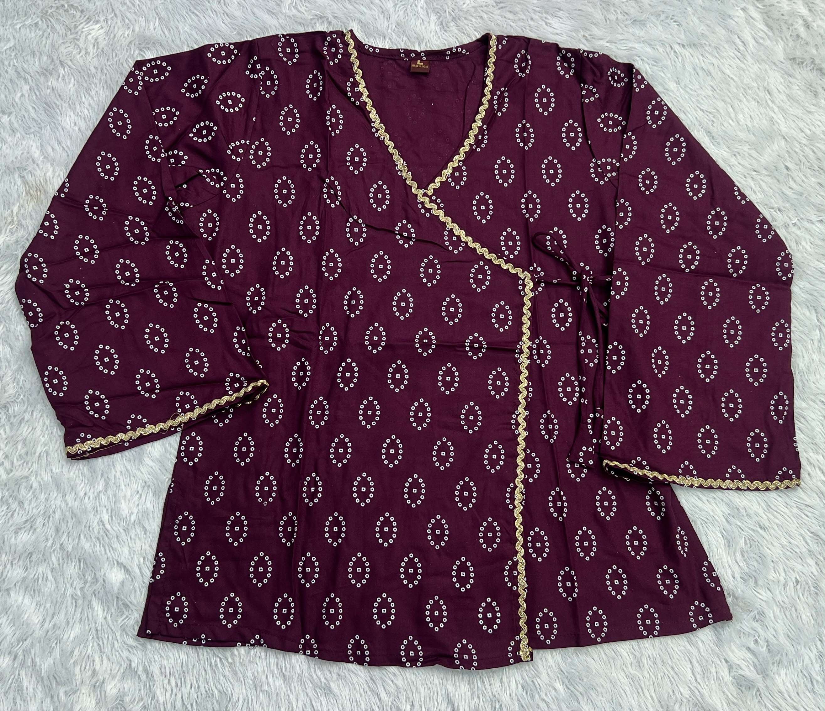 INLI ADAA 5.0 RAYON BANDHANI PRINT FANCY WEAR LADIES TOP