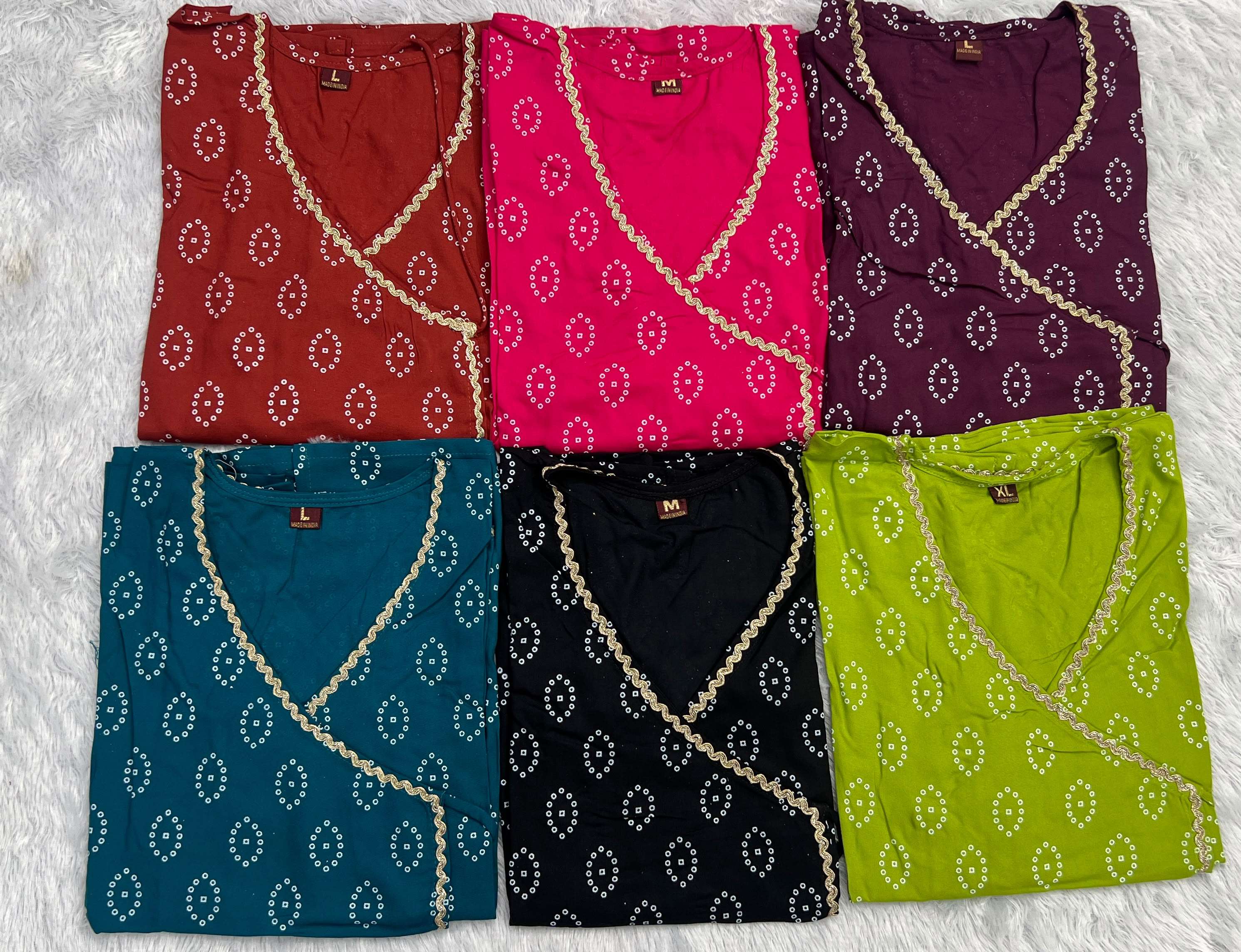 INLI ADAA 5.0 RAYON BANDHANI PRINT FANCY WEAR LADIES TOP