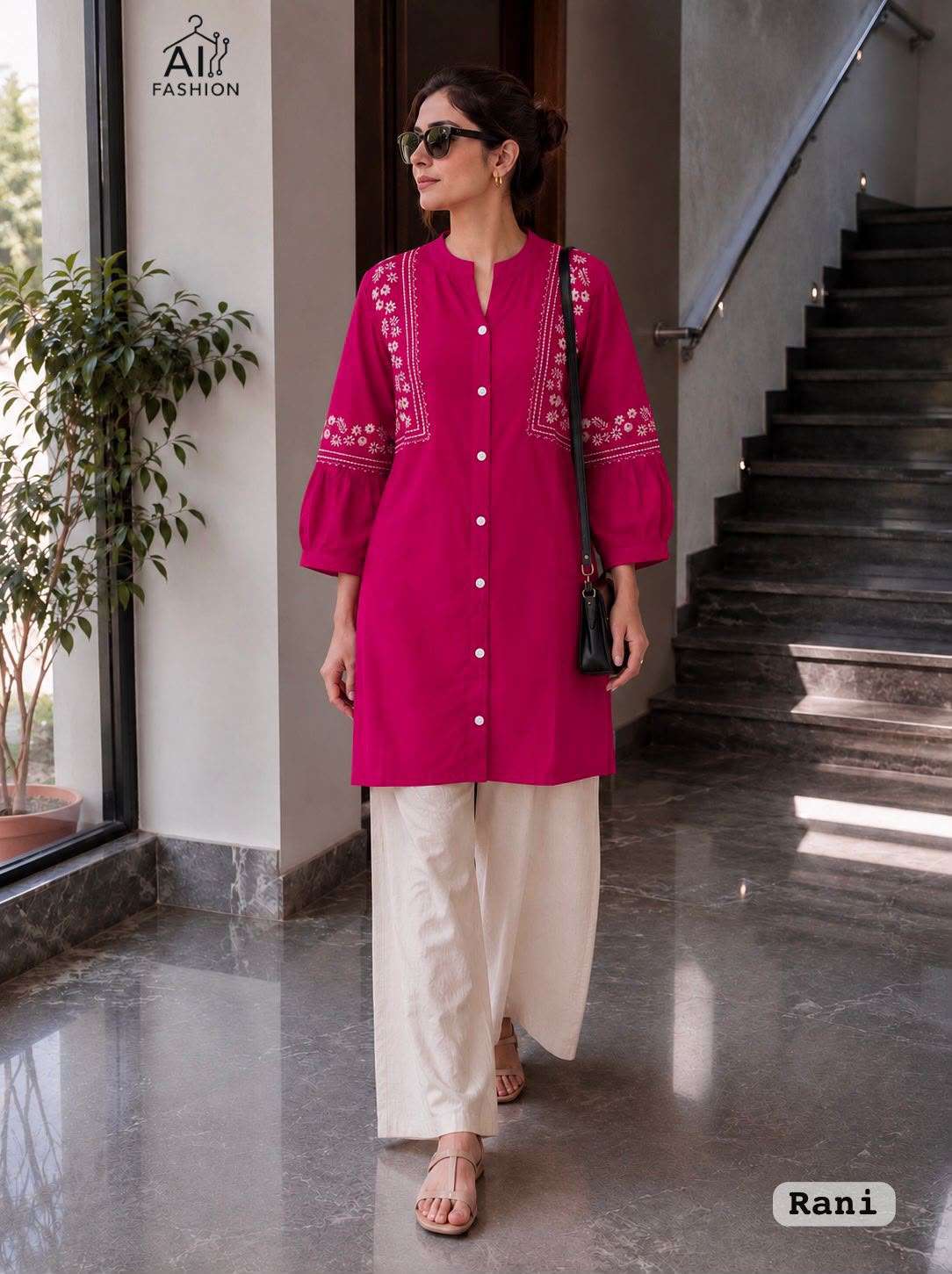 INLI BUNAAI 2.0 RAYON FANCY LOOKS LADIES SHORT KURTI WITH PLAZZO PAIR 